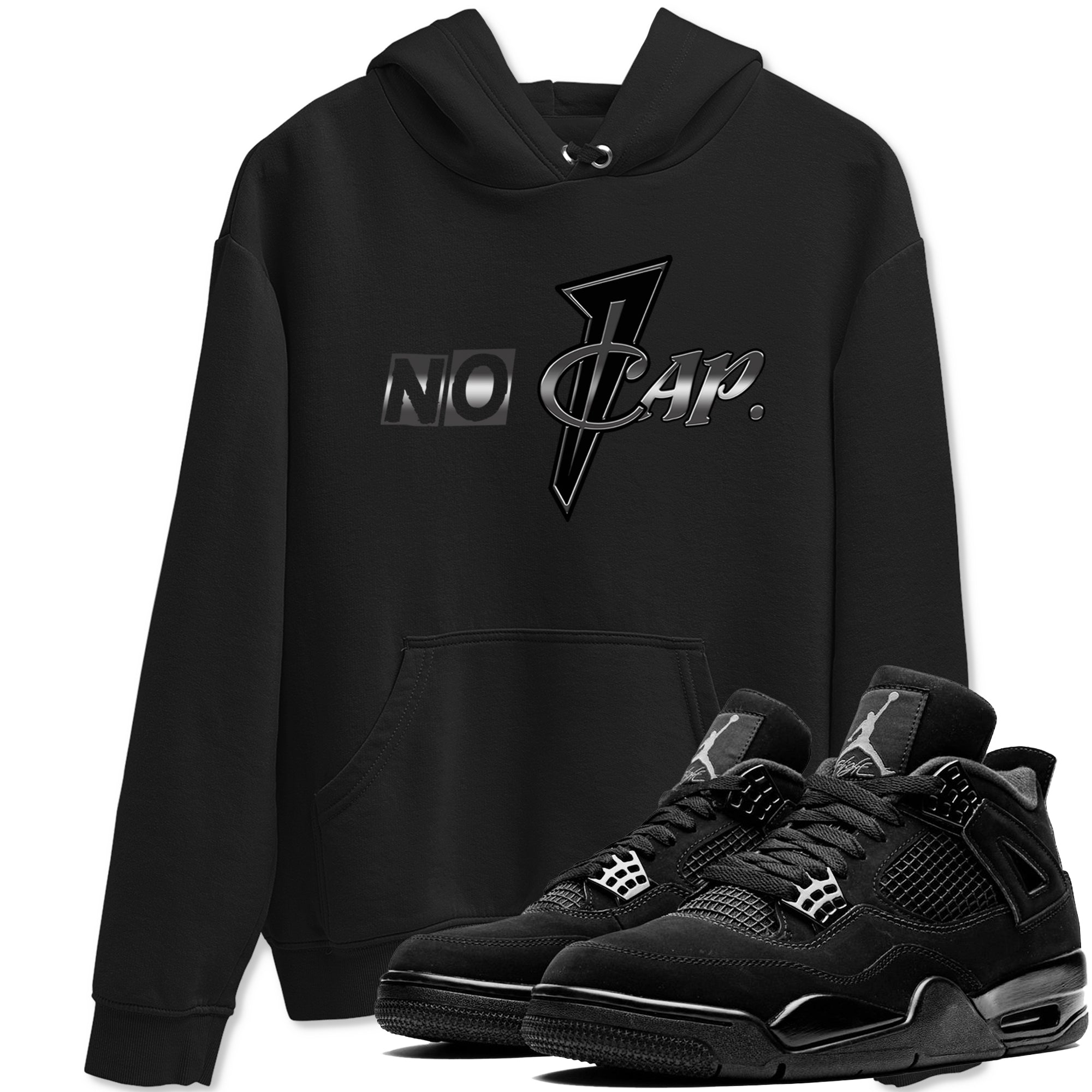 No Cap snkmatch Tees - Air Jordan 4 Black Cat