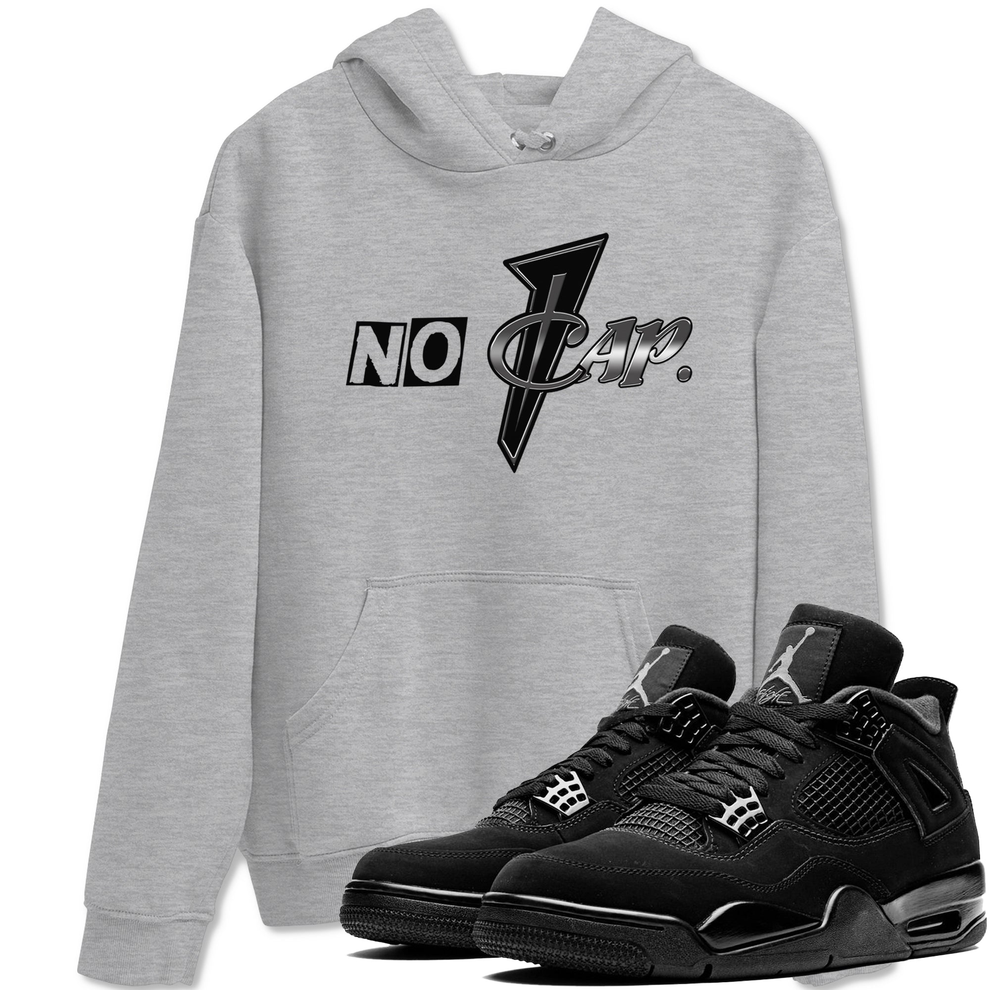 No Cap snkmatch Tees - Air Jordan 4 Black Cat