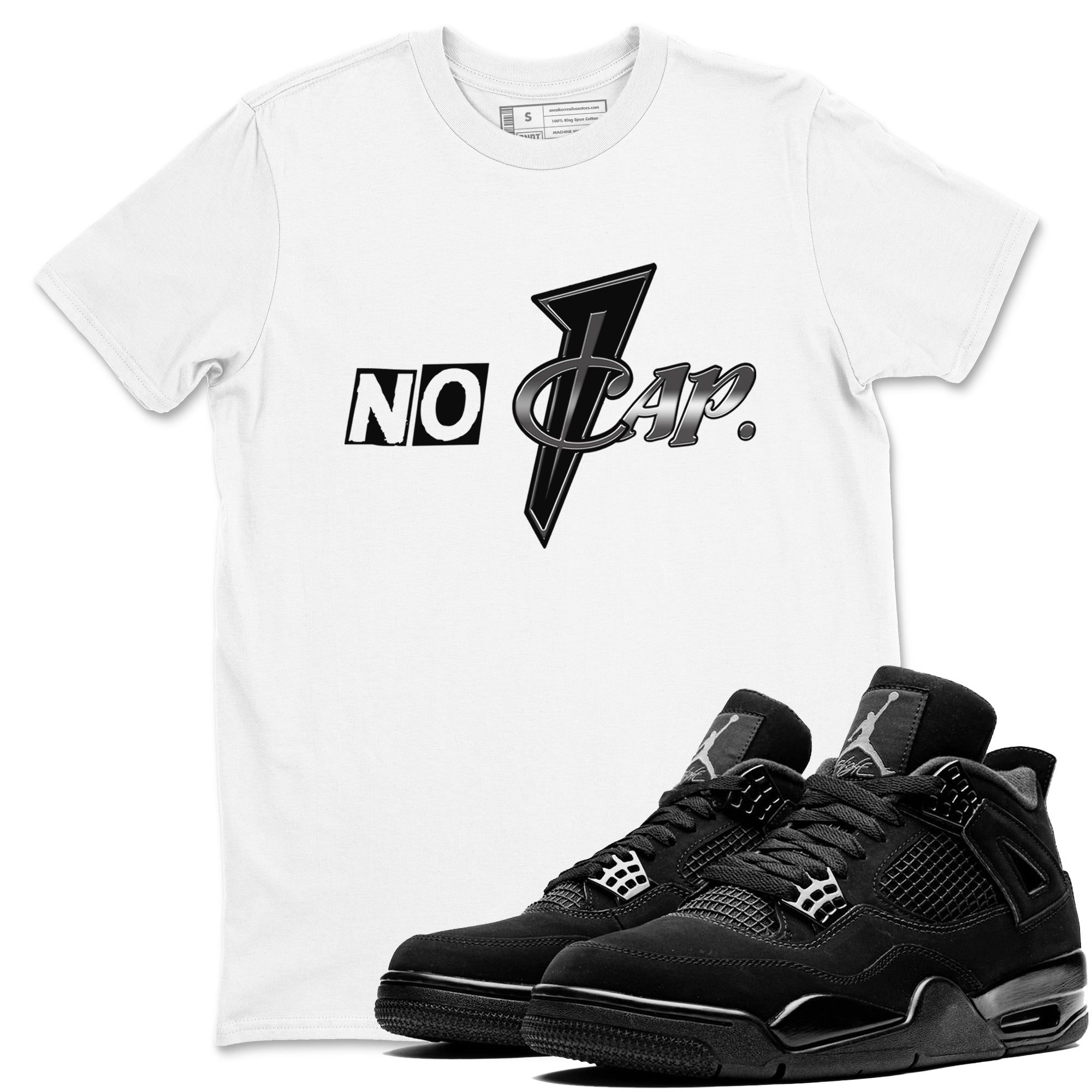 No Cap snkmatch Tees - Air Jordan 4 Black Cat