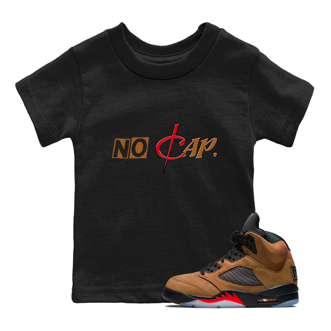 No Cap snkmatch Tees Kids - Air Jordan 5 Archaeo Brown