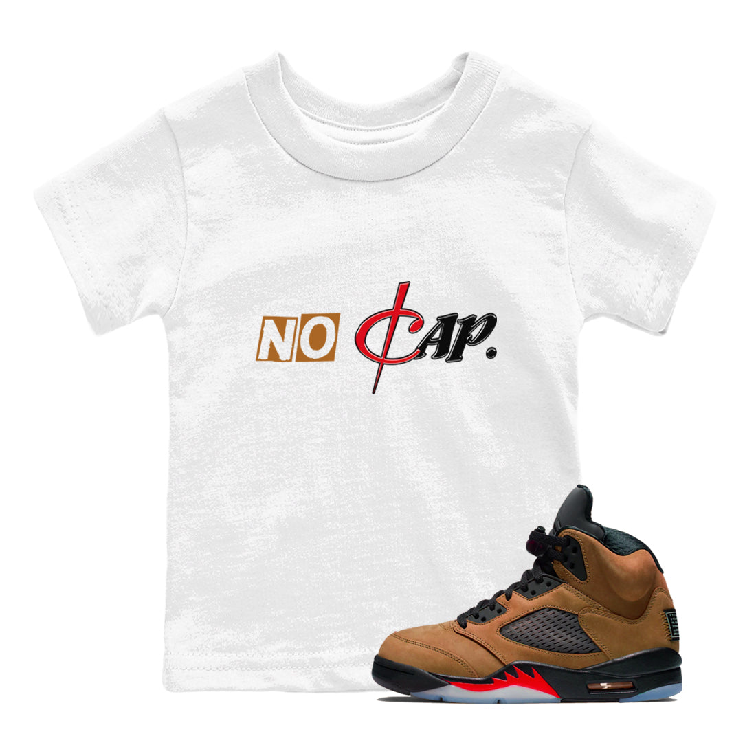 No Cap snkmatch Tees Kids - Air Jordan 5 Archaeo Brown
