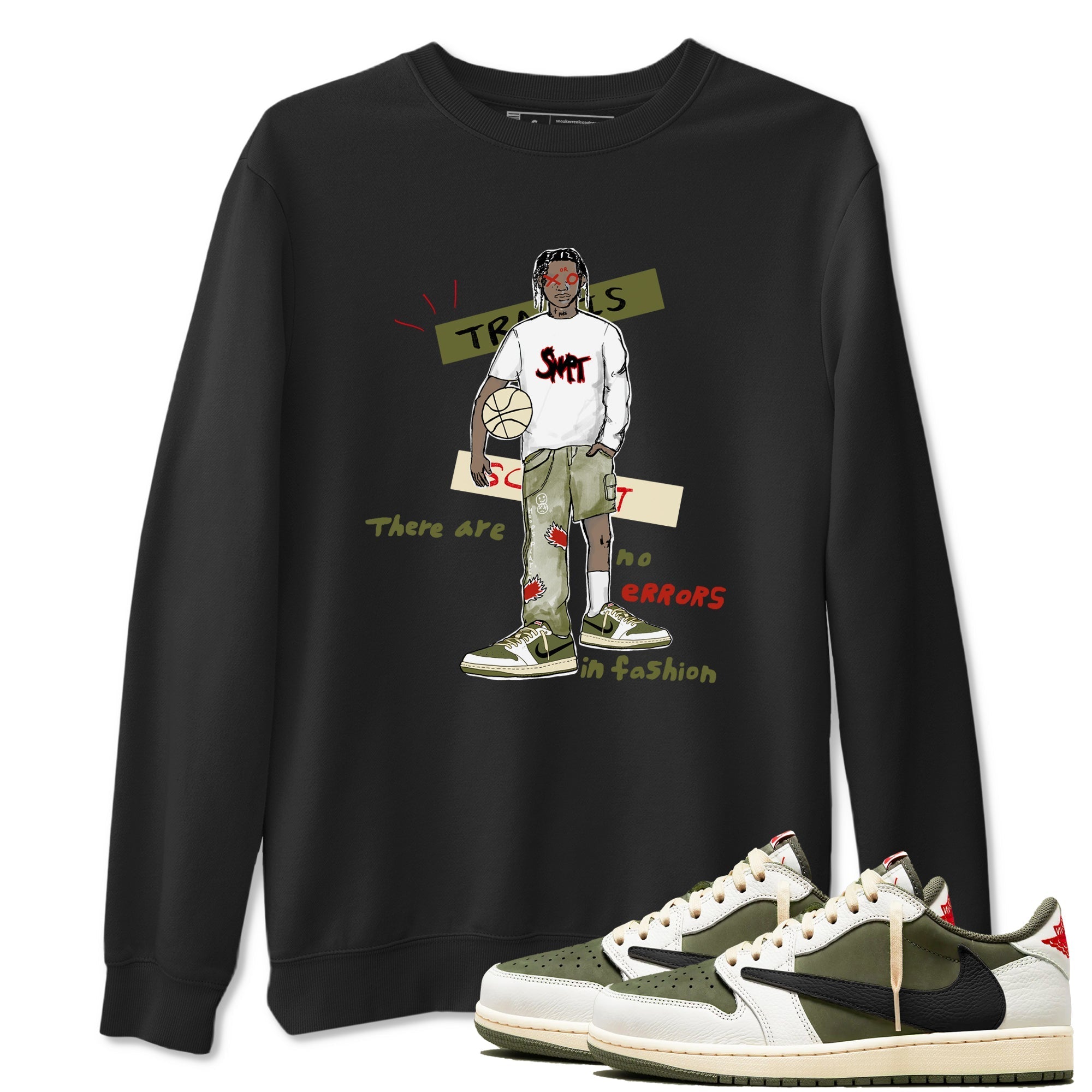 No Errors In Fashion snkmatch Tees - Air Jordan 1 Travis Scott Medium Olive