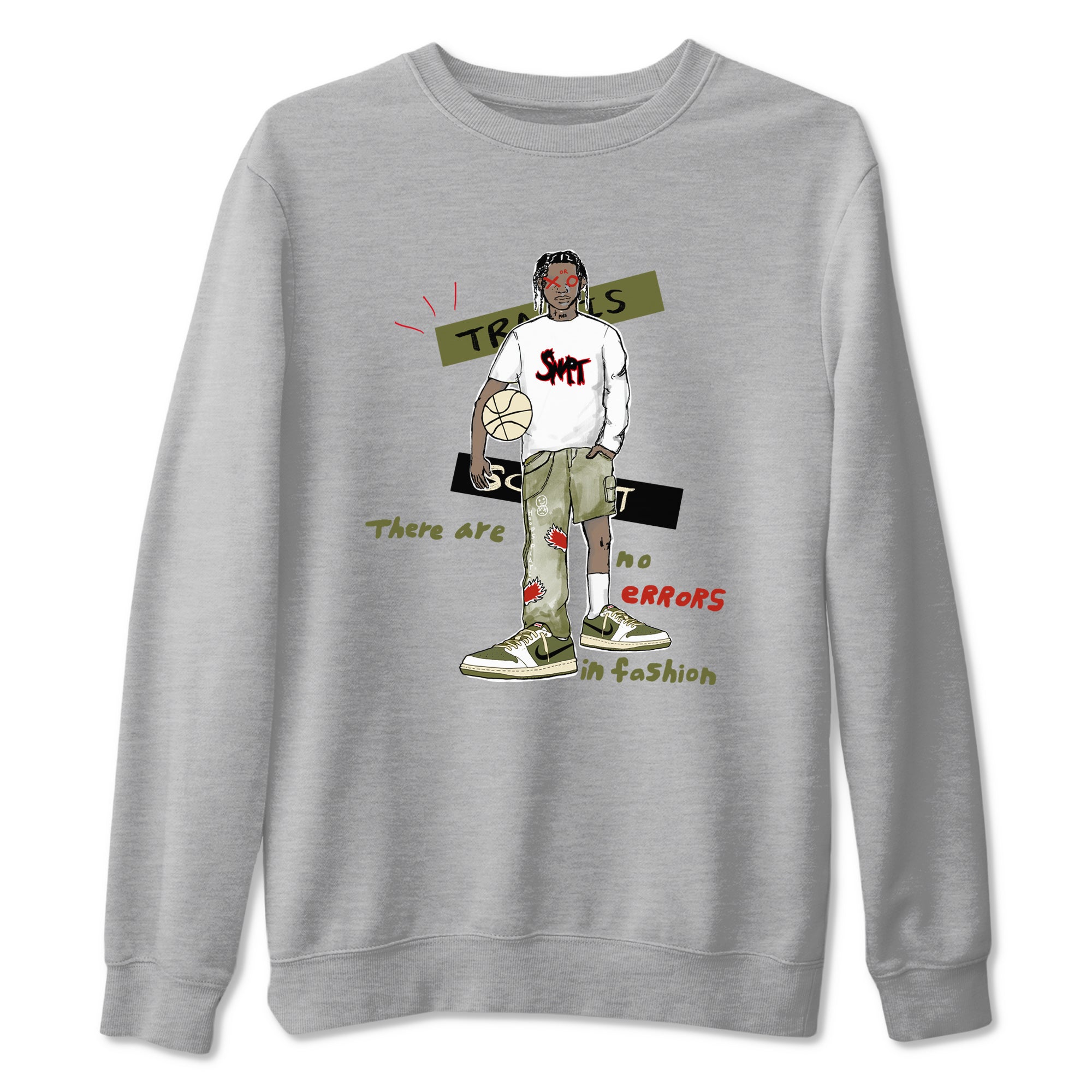 No Errors In Fashion snkmatch Tees - Air Jordan 1 Travis Scott Medium Olive