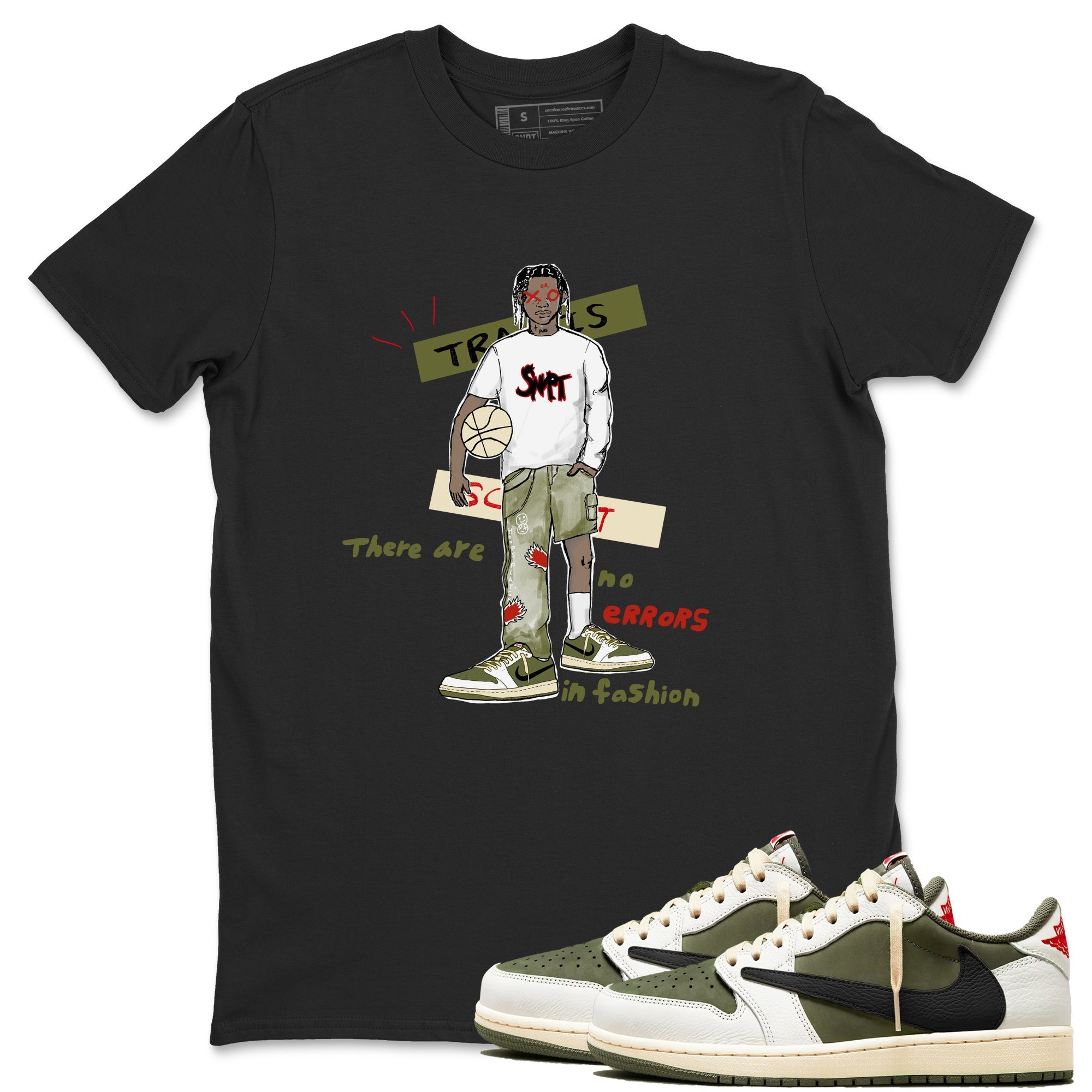 No Errors In Fashion snkmatch Tees - Air Jordan 1 Travis Scott Medium Olive