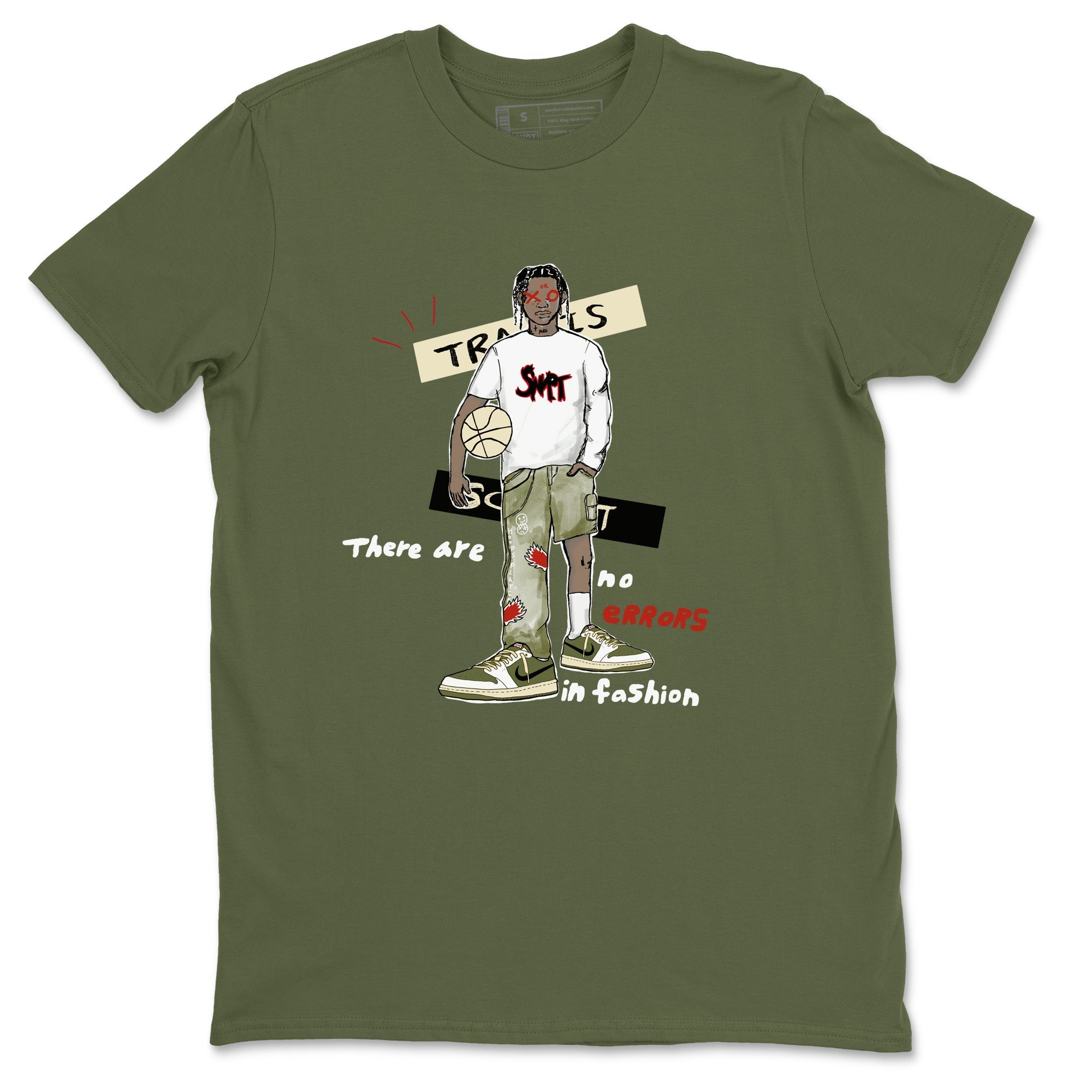 No Errors In Fashion snkmatch Tees - Air Jordan 1 Travis Scott Medium Olive