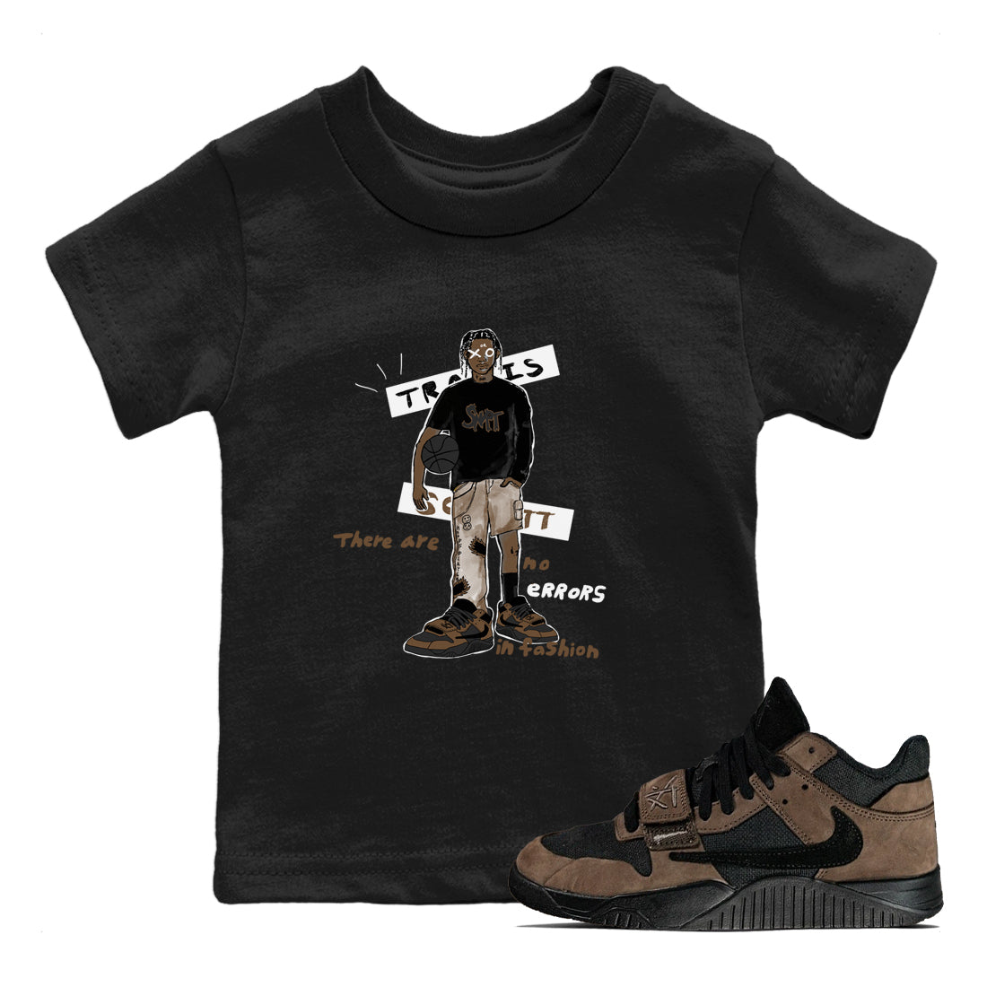 No Errors In Fashion snkmatch Tees Kids - Jordan Jumpman Jack Travis Scott Dark Mocha