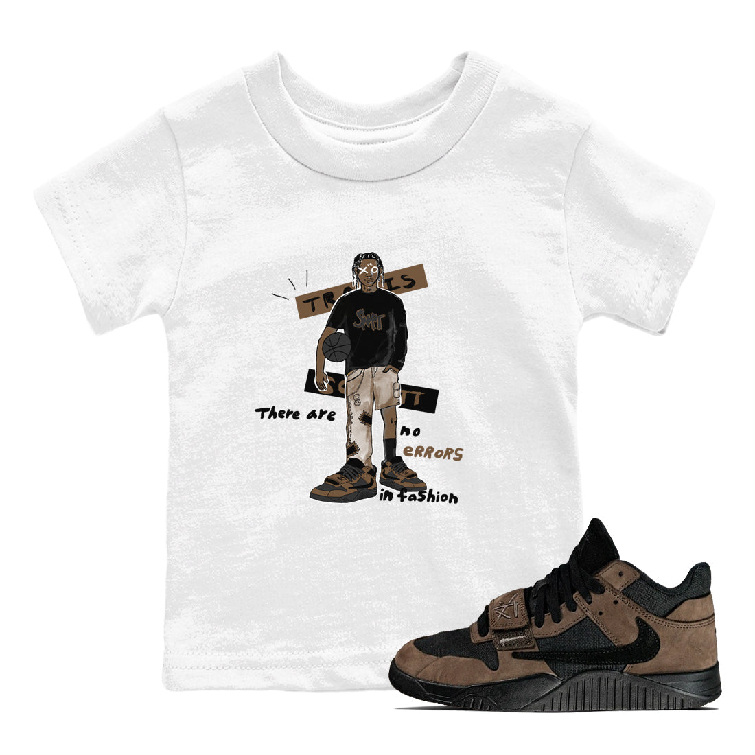 No Errors In Fashion snkmatch Tees Kids - Jordan Jumpman Jack Travis Scott Dark Mocha