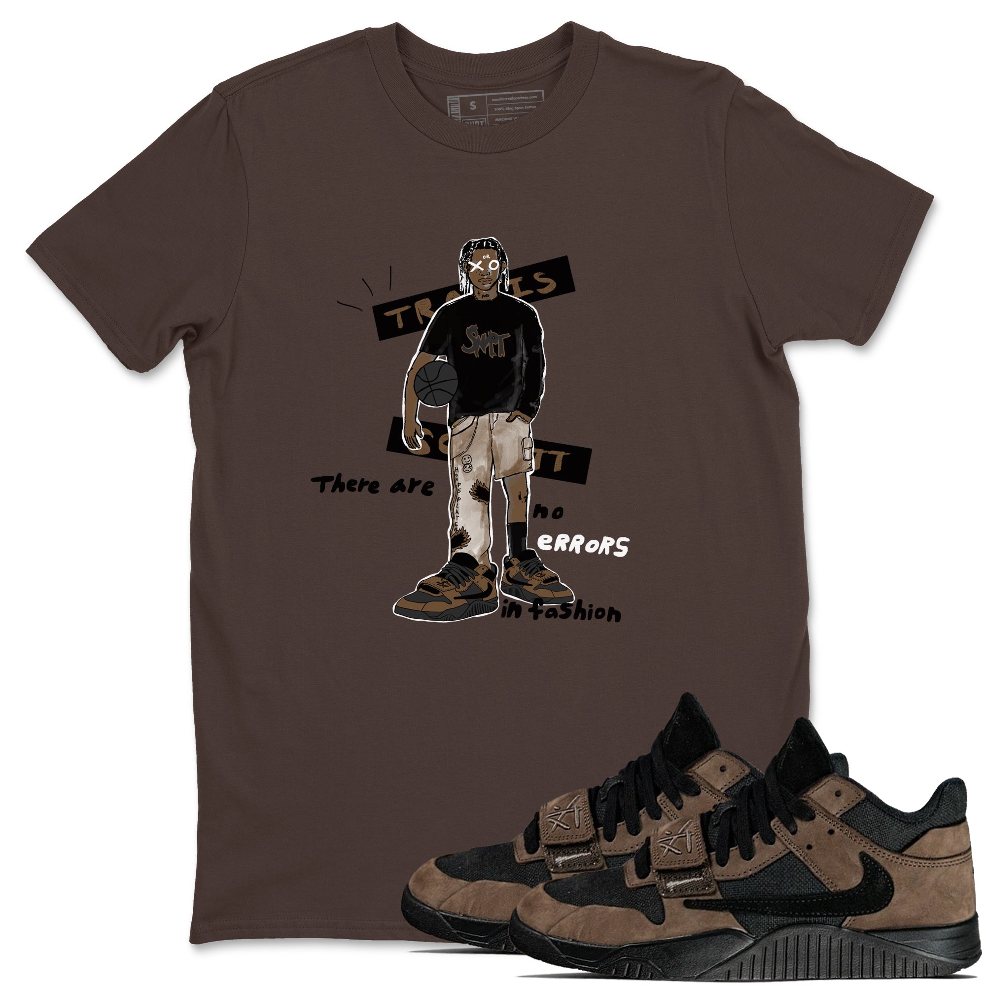 No Errors In Fashion snkmatch Tees - Jordan Jumpman Jack Travis Scott Dark Mocha