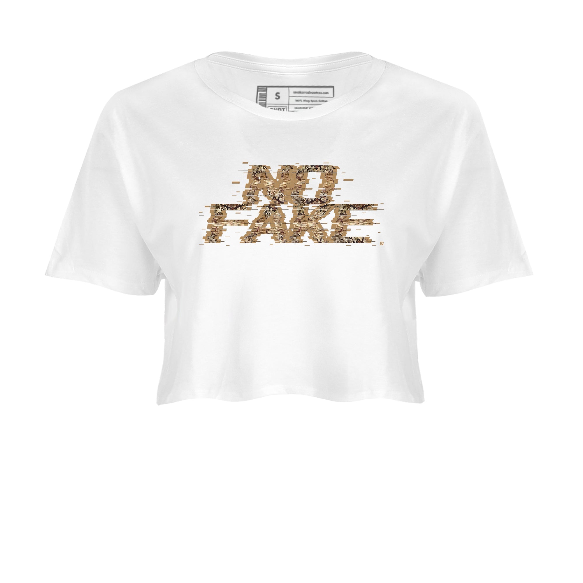 No Fake Glitch snkmatch Women's Top - Air Force 1 Ivory Snake