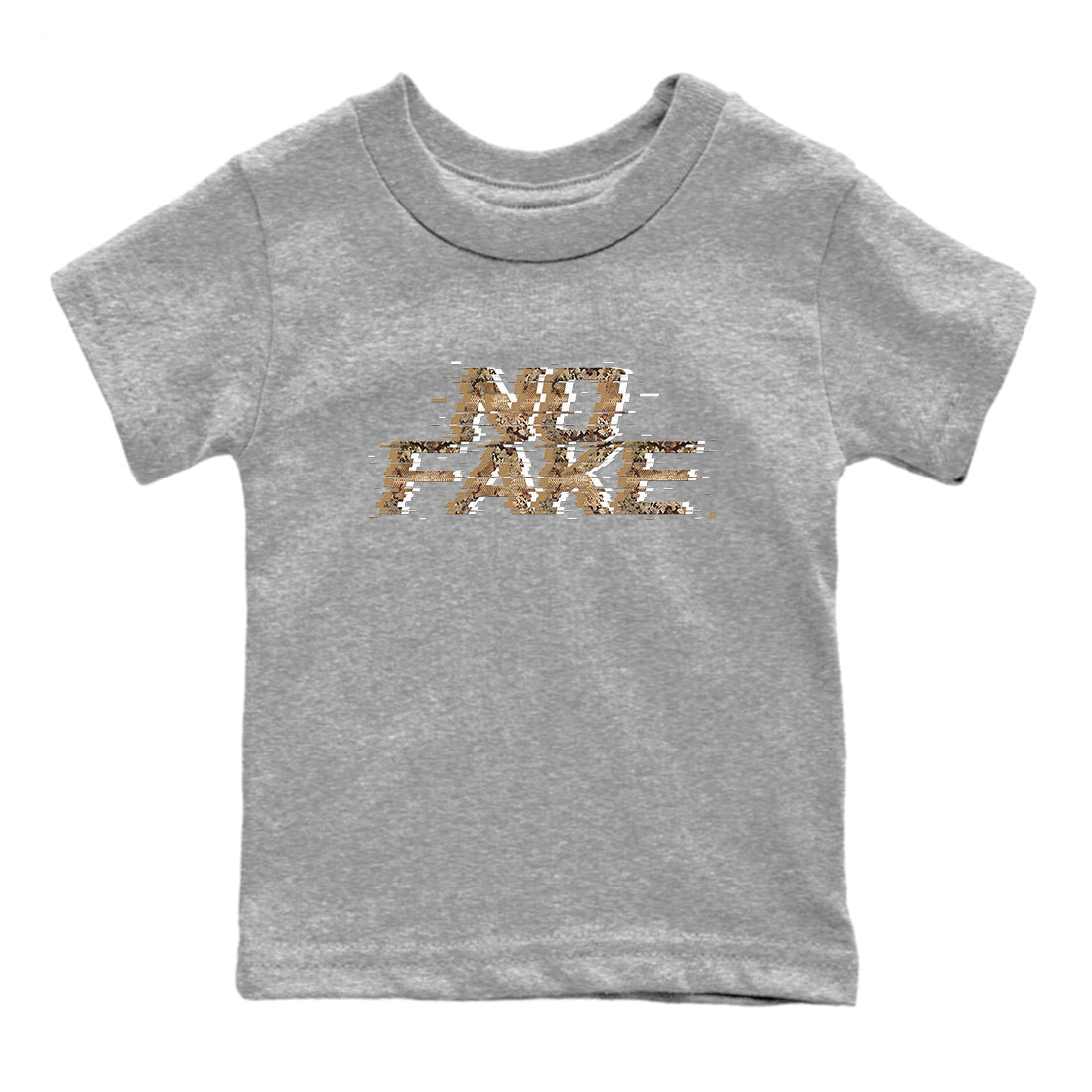 No Fake Glitch snkmatch Tees Kids - Air Force 1 Ivory Snake