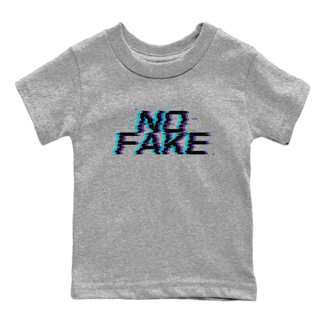 No Fake Glitch snkmatch Tee Kids - Air Jordan 6 Aqua