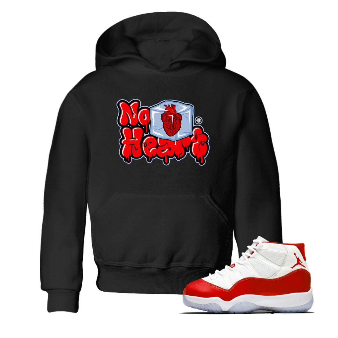 No Hearts snkmatch Tee Kids - Air Jordan 11 Cherry