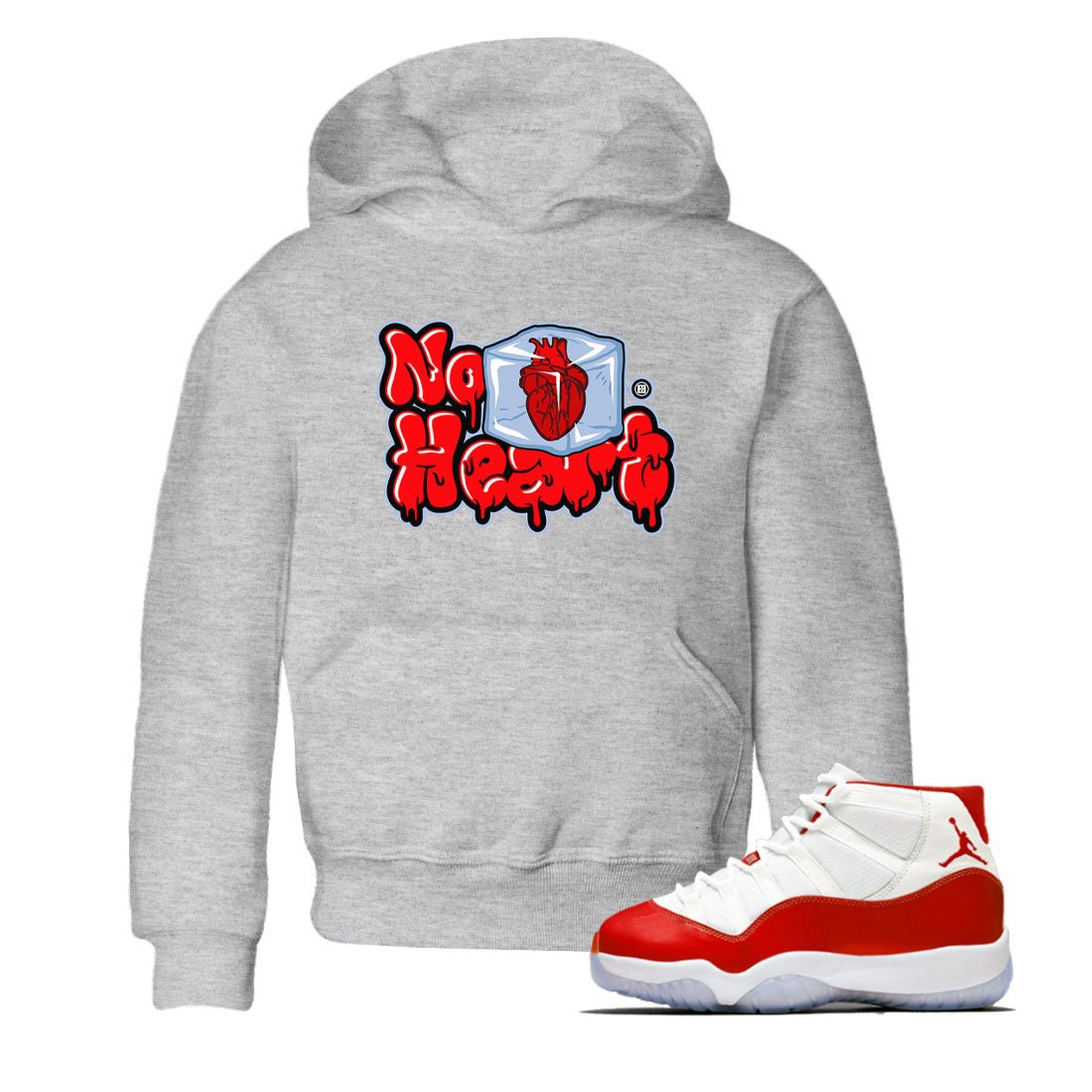 No Hearts snkmatch Tee Kids - Air Jordan 11 Cherry
