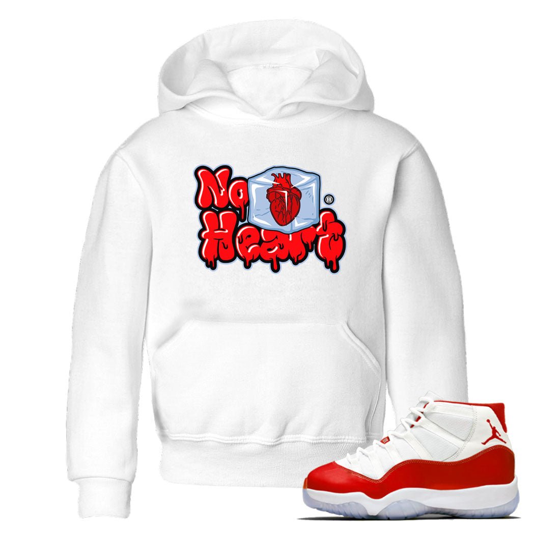 No Hearts snkmatch Tee Kids - Air Jordan 11 Cherry