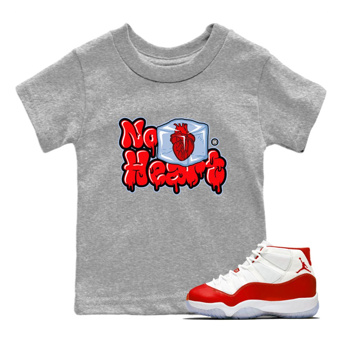 No Hearts snkmatch Tee Kids - Air Jordan 11 Cherry