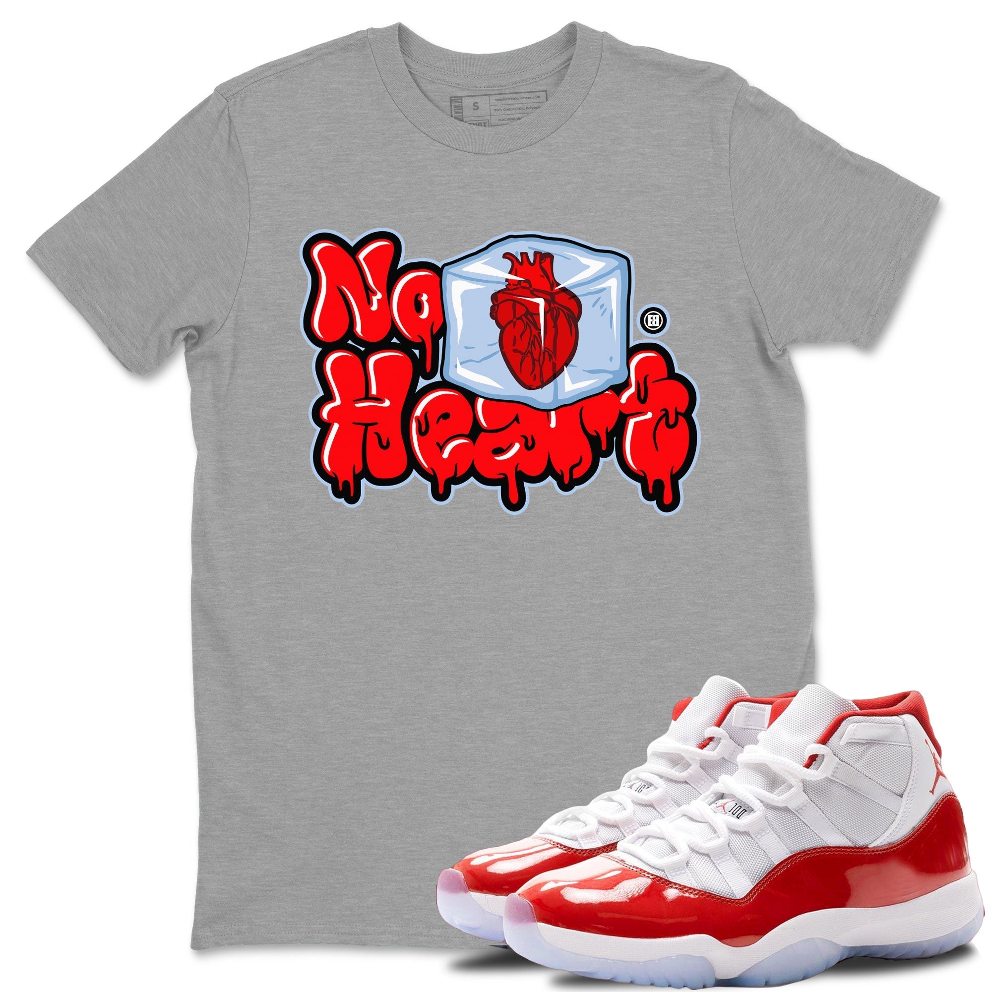No Hearts snkmatch Tee - Air Jordan 11 Cherry