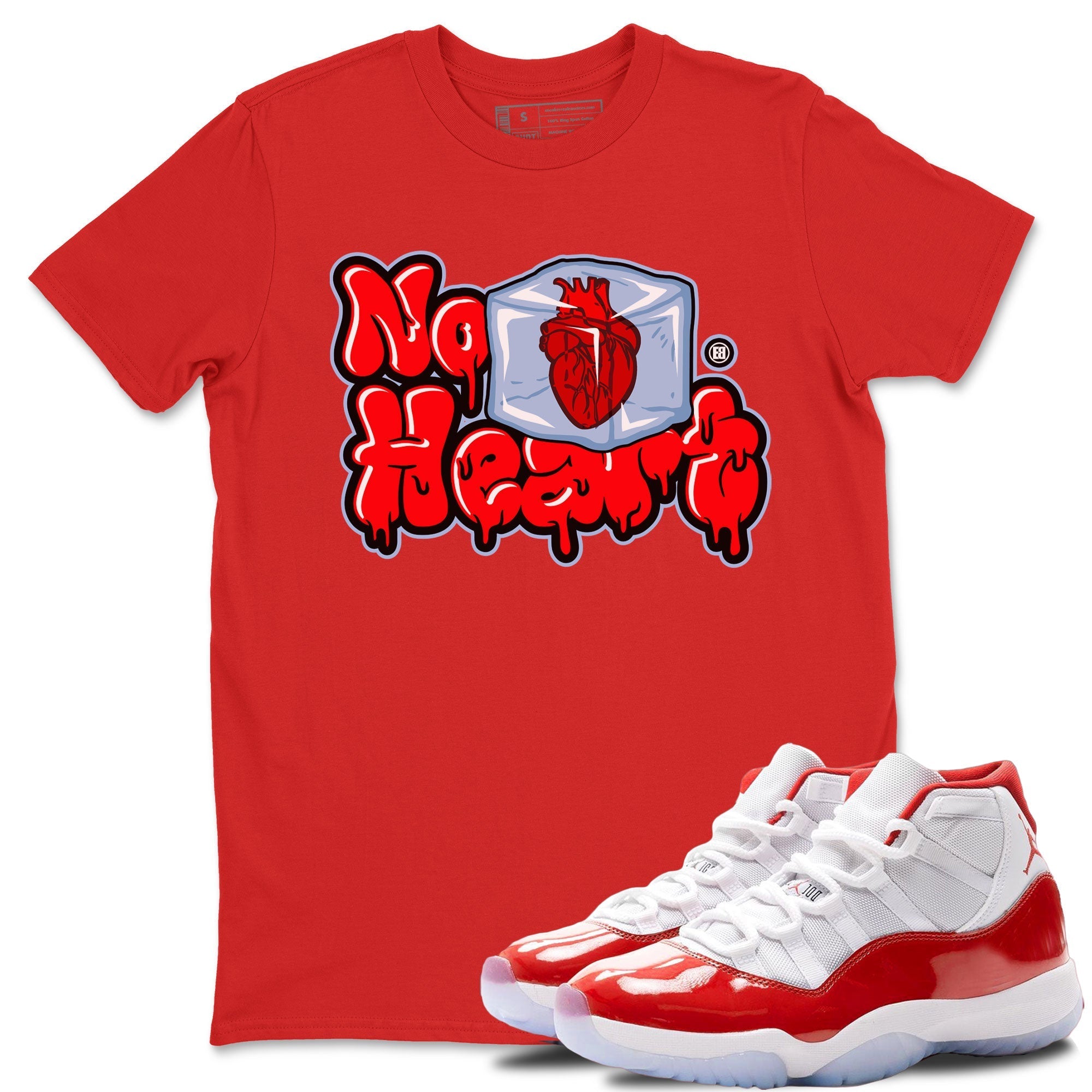 No Hearts snkmatch Tee - Air Jordan 11 Cherry