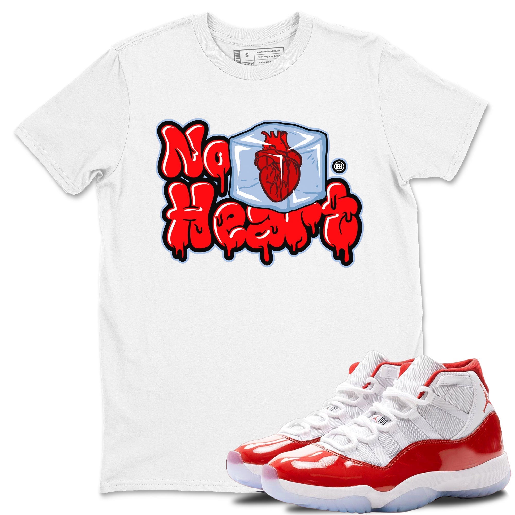 No Hearts snkmatch Tee - Air Jordan 11 Cherry
