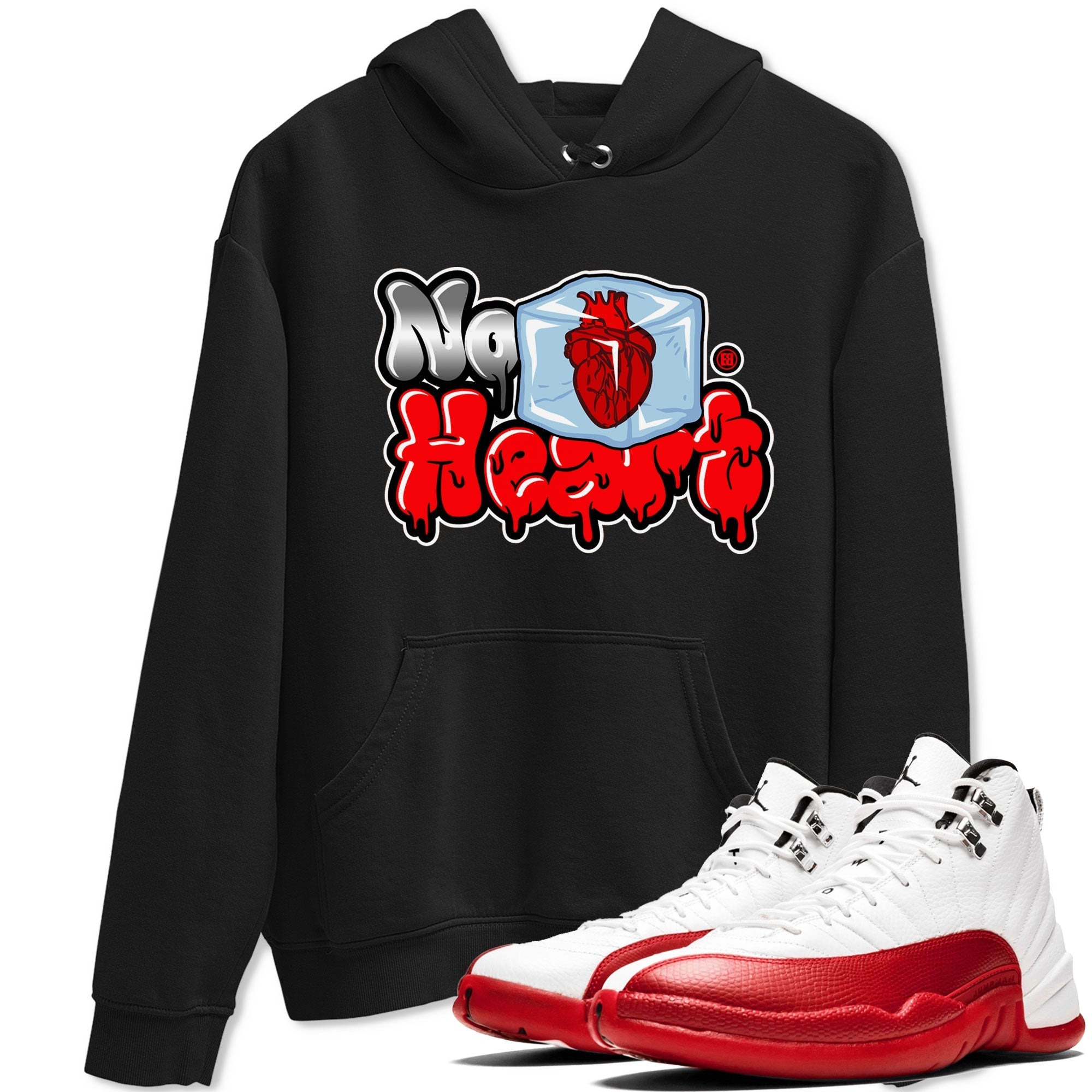 No Hearts snkmatch Tee - Air Jordan 12 Cherry