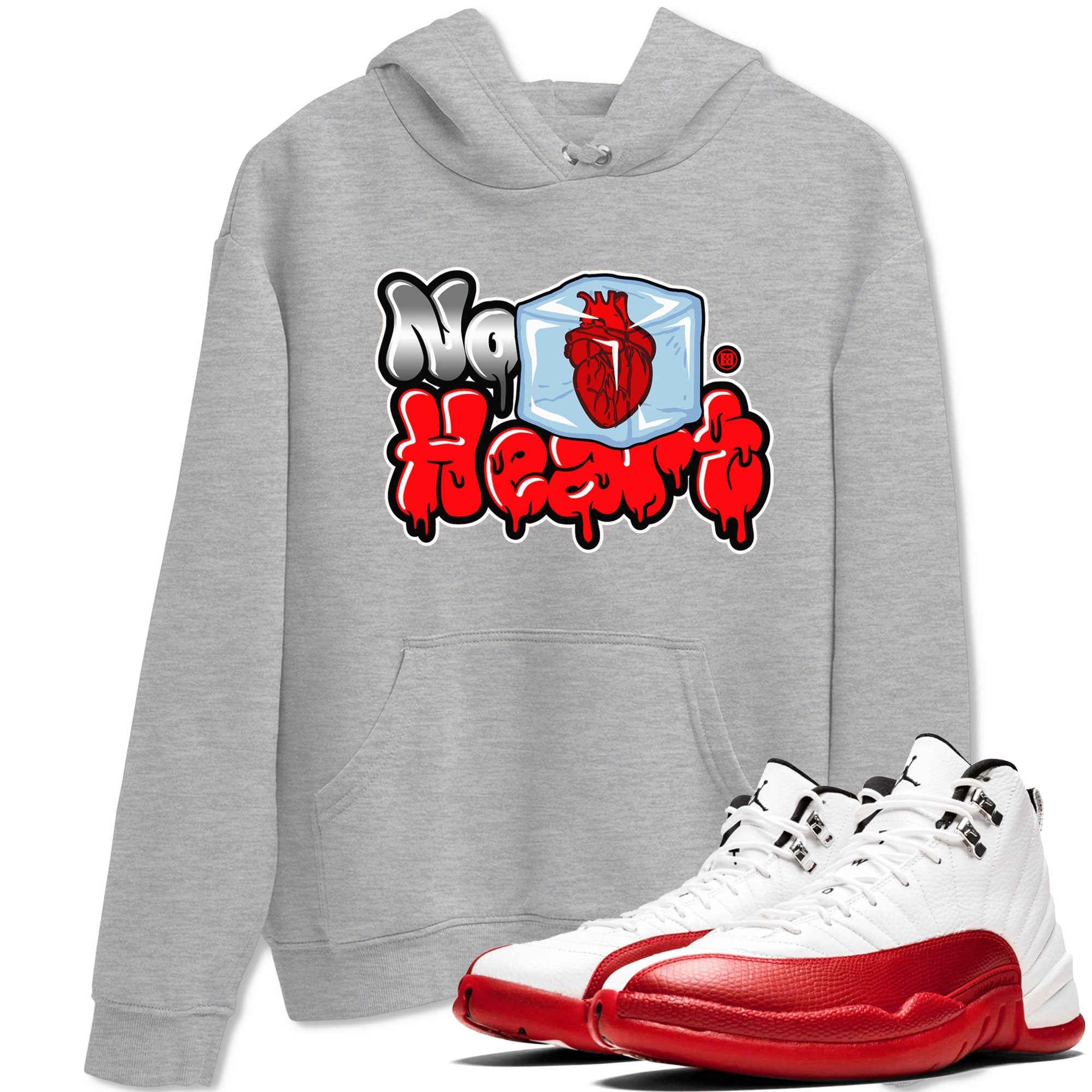 No Hearts snkmatch Tee - Air Jordan 12 Cherry