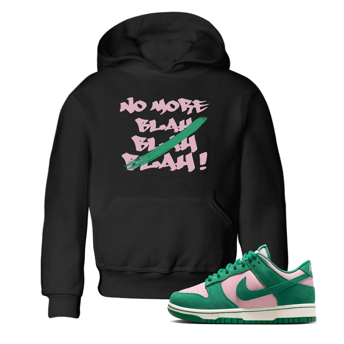No More Blah snkmatch Tees Kids - Dunk Medium Soft Pink Malachite