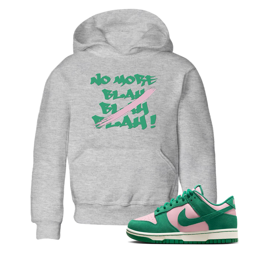 No More Blah snkmatch Tees Kids - Dunk Medium Soft Pink Malachite
