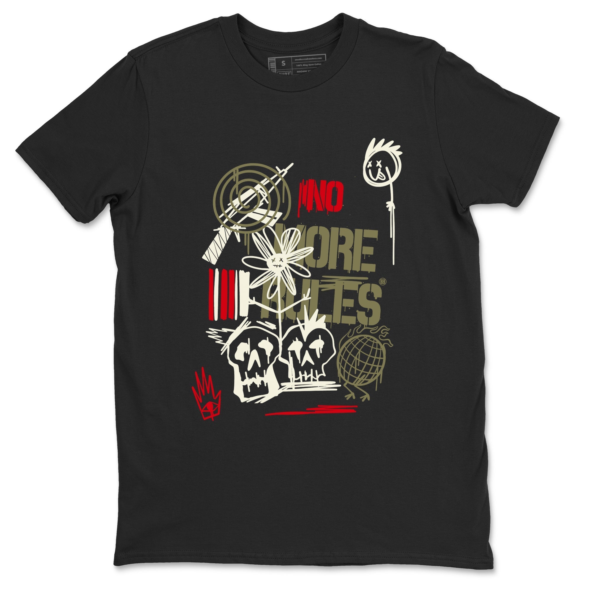 No More Rules snkmatch Tees - Air Jordan 1 Travis Scott Medium Olive