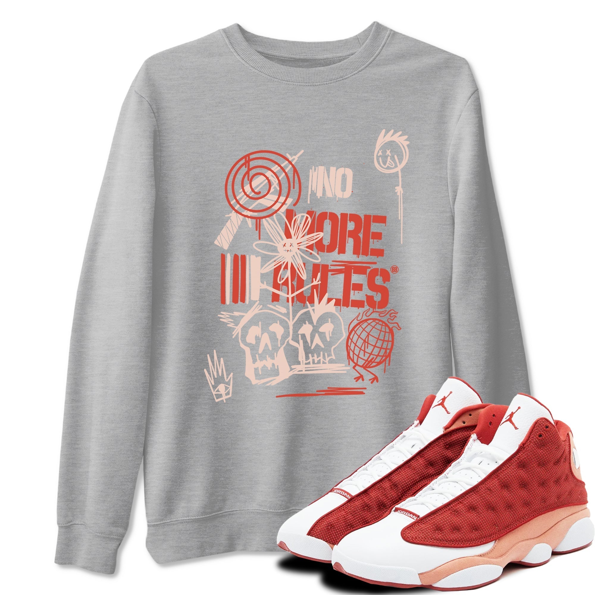 No More Rules snkmatch Tees - Air Jordan 13 Dune Red