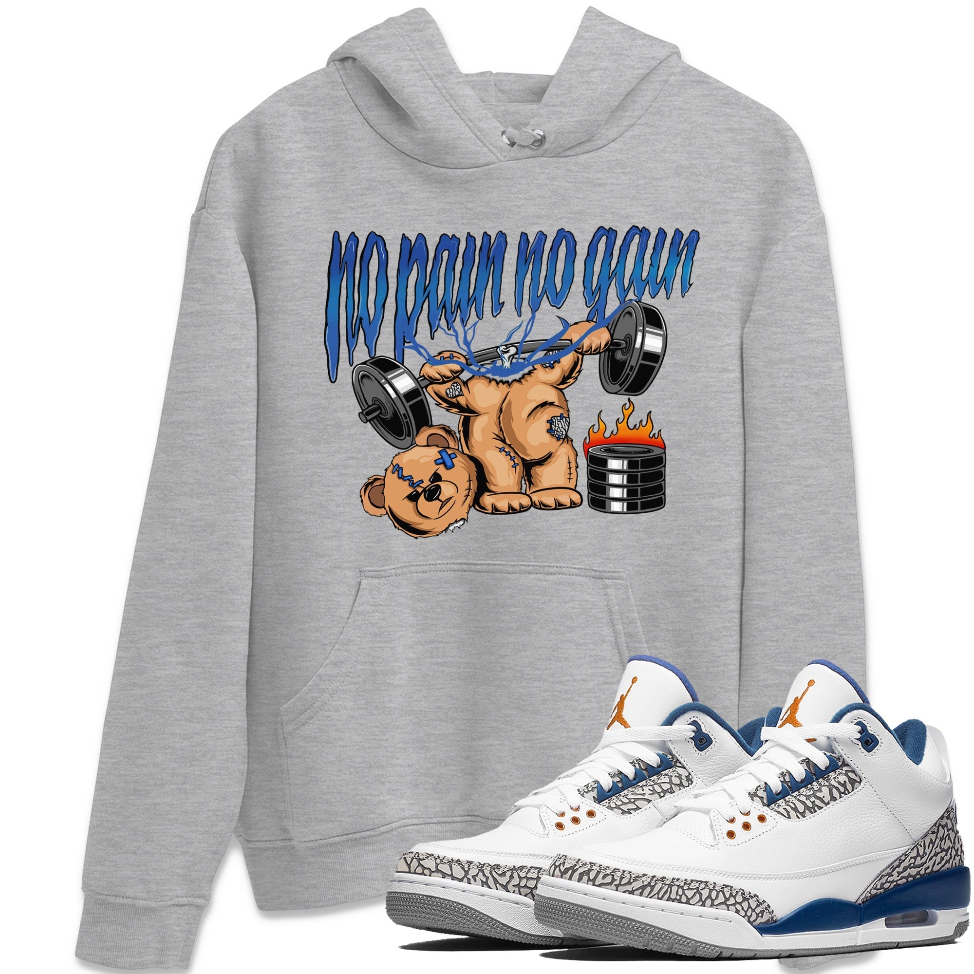 No Pain No Gain Unisex Tops - Air Jordan 3 Wizards