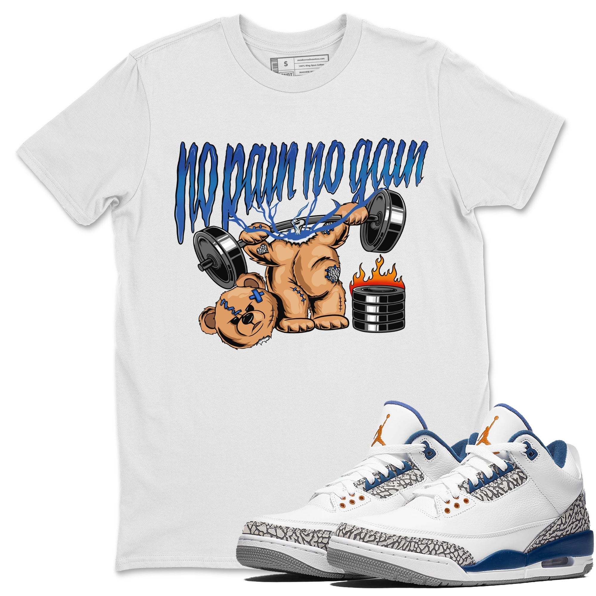 No Pain No Gain Unisex Tops - Air Jordan 3 Wizards