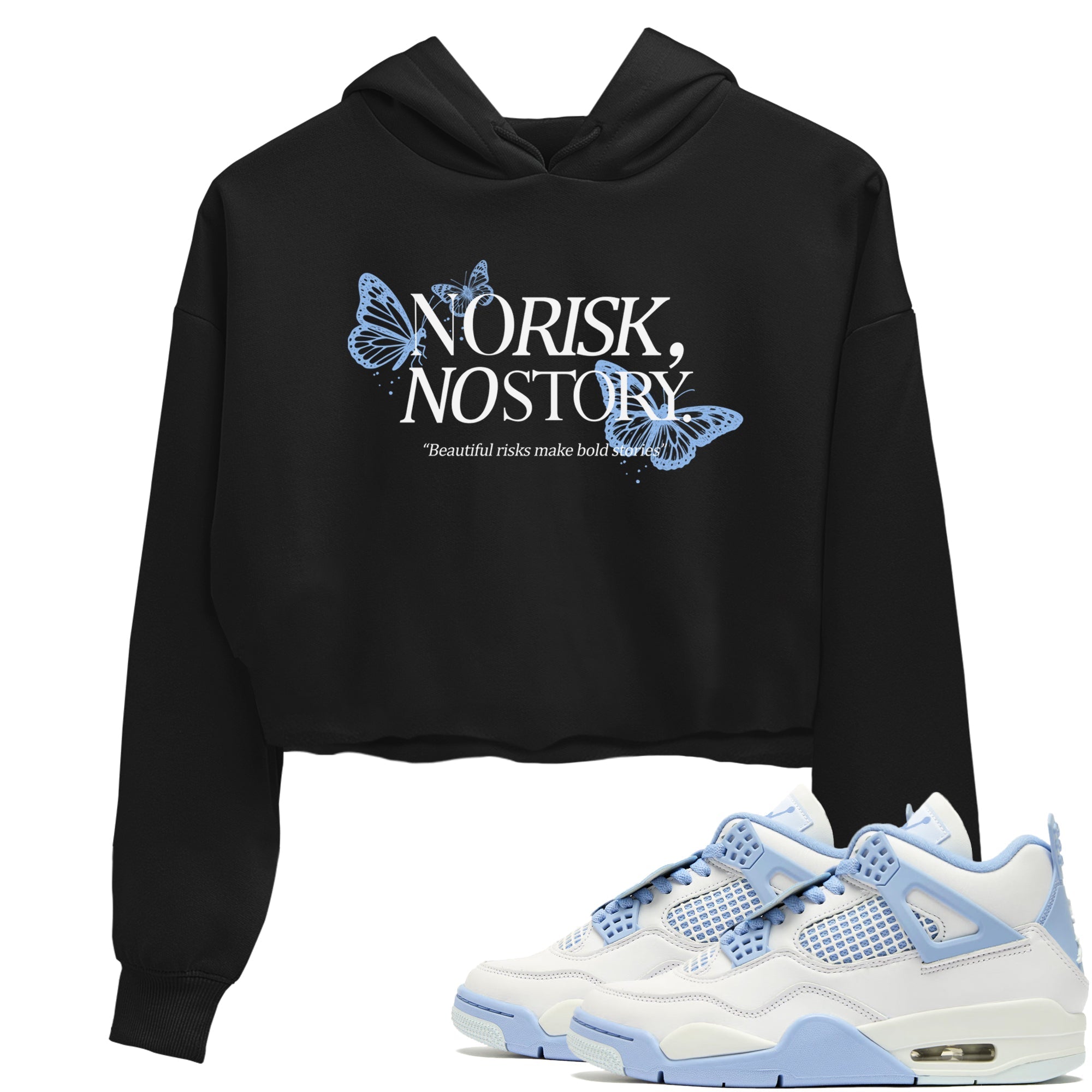 No Risk No Story snkmatch Women's Top - Air Jordan 4 Forget Me Not