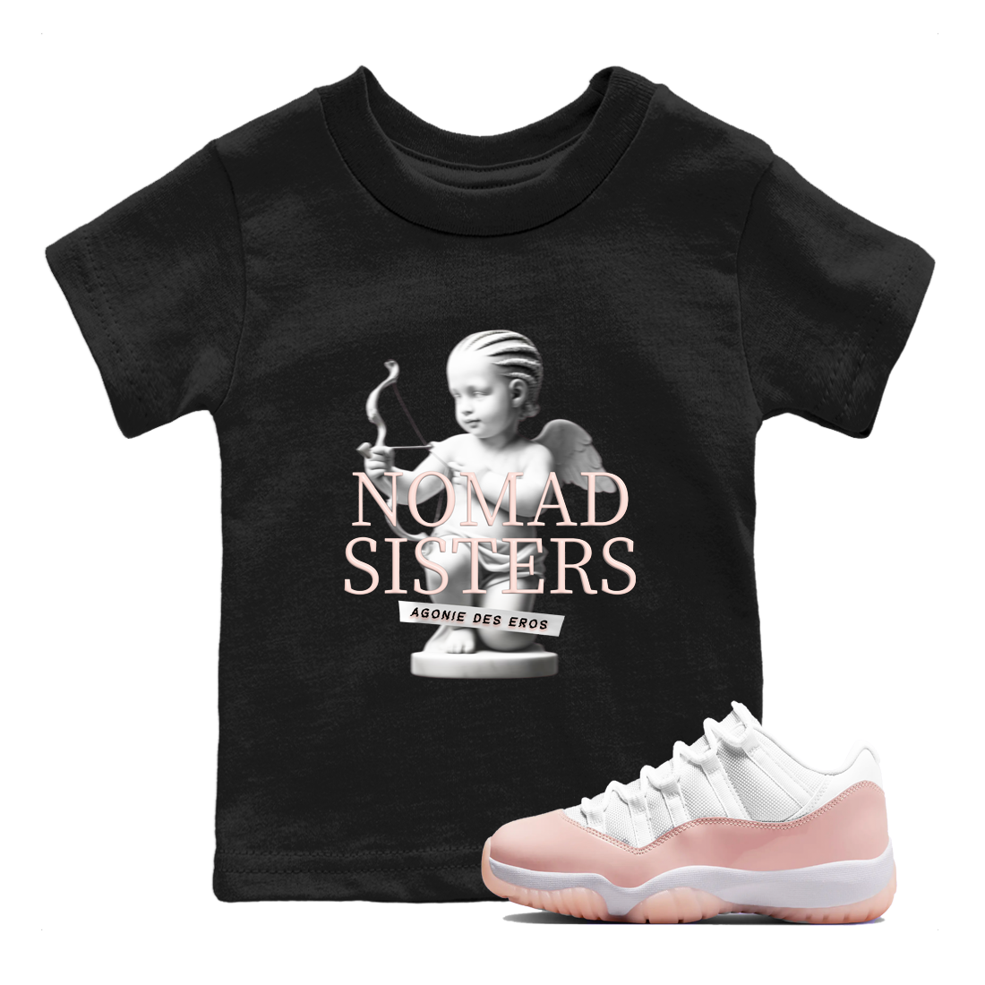 Nomad Sisters snkmatch Tees Kids - Air Jordan 11 Legend Pink