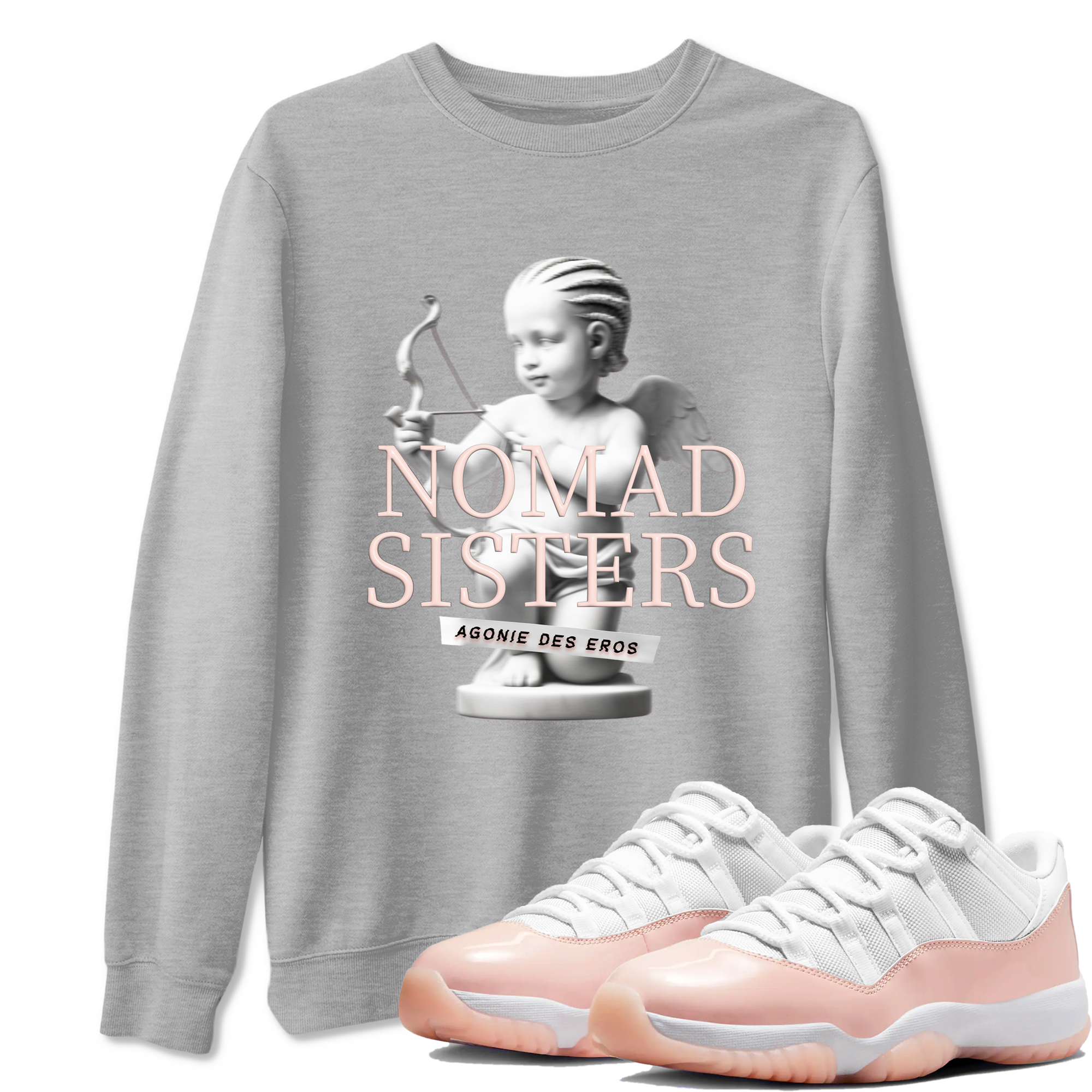 Nomad Sisters snkmatch Tees - Air Jordan 11 Legend Pink