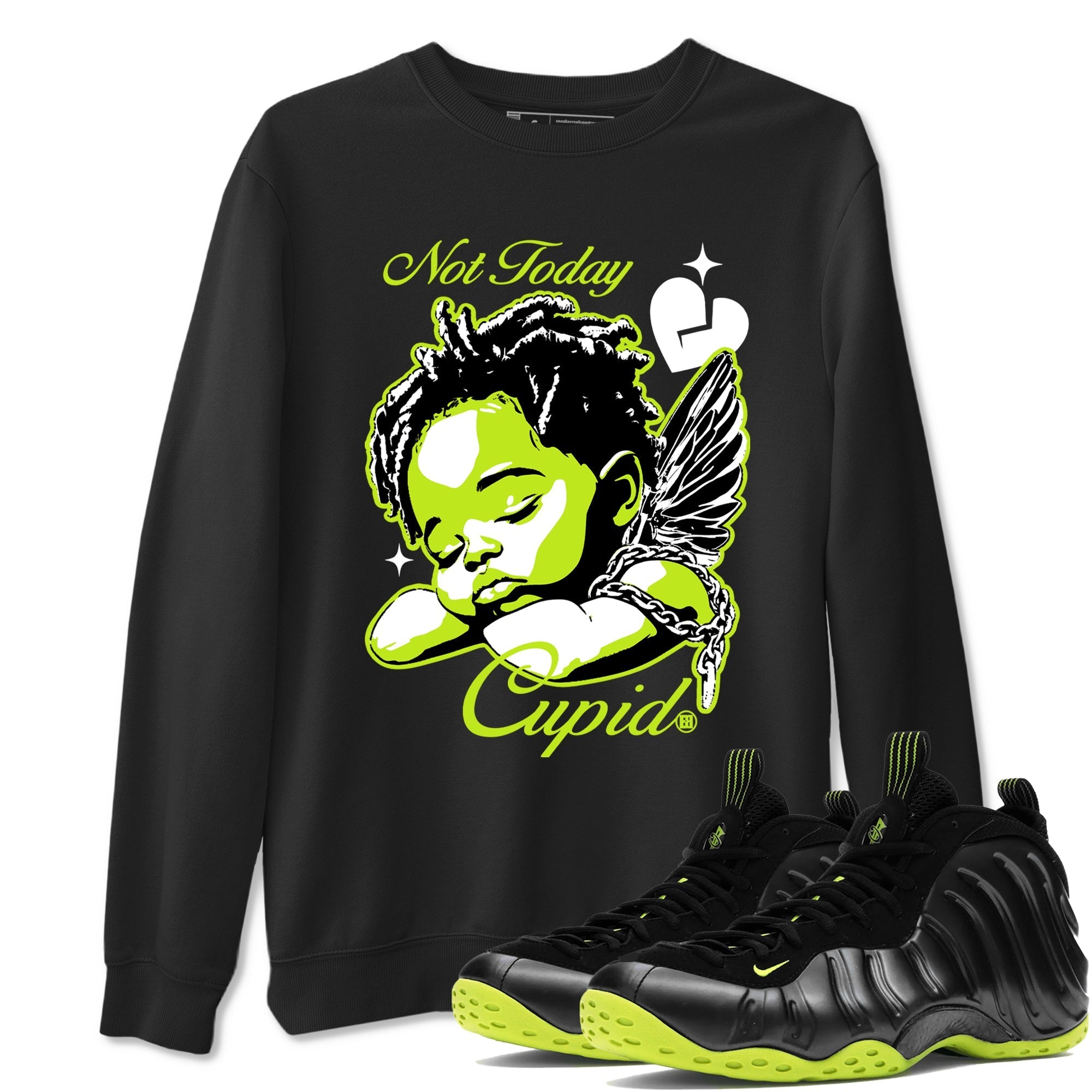 Not Today Cupid snkmatch Tees - Air Foamposite One Black Volt