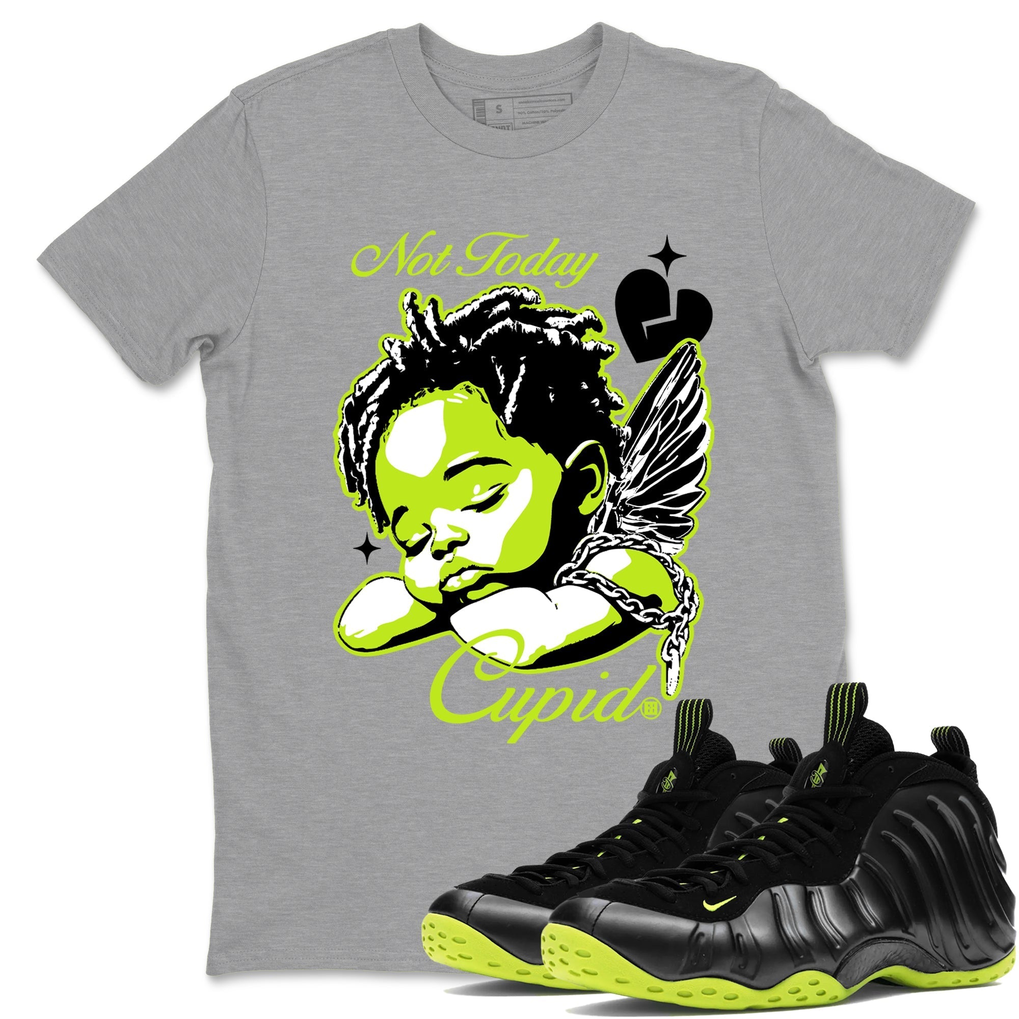 Not Today Cupid snkmatch Tees - Air Foamposite One Black Volt
