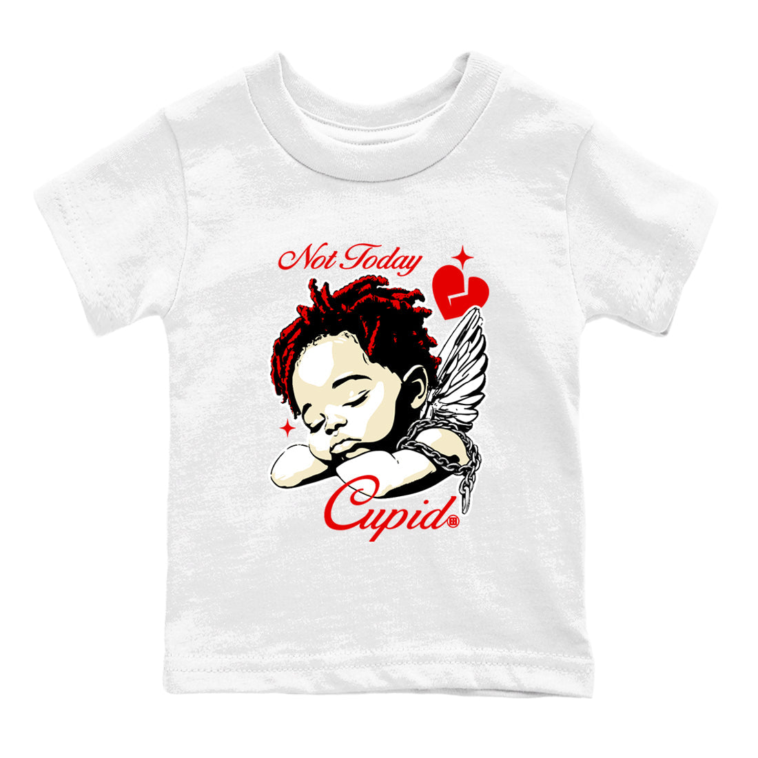 Not Today Cupid snkmatch Tees Kids - Air Jordan 1 Black Toe Reimagined