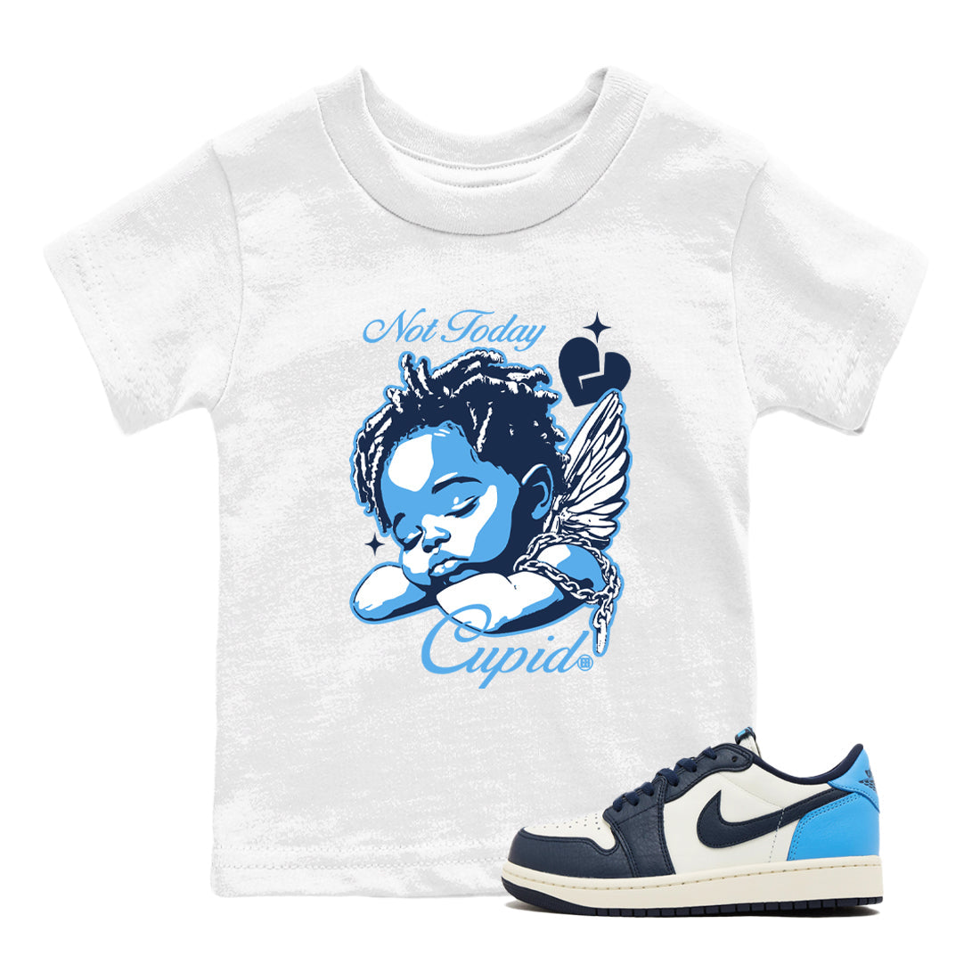 Not Today Cupid snkmatch Tees Kids - Air Jordan 1 Obsidian