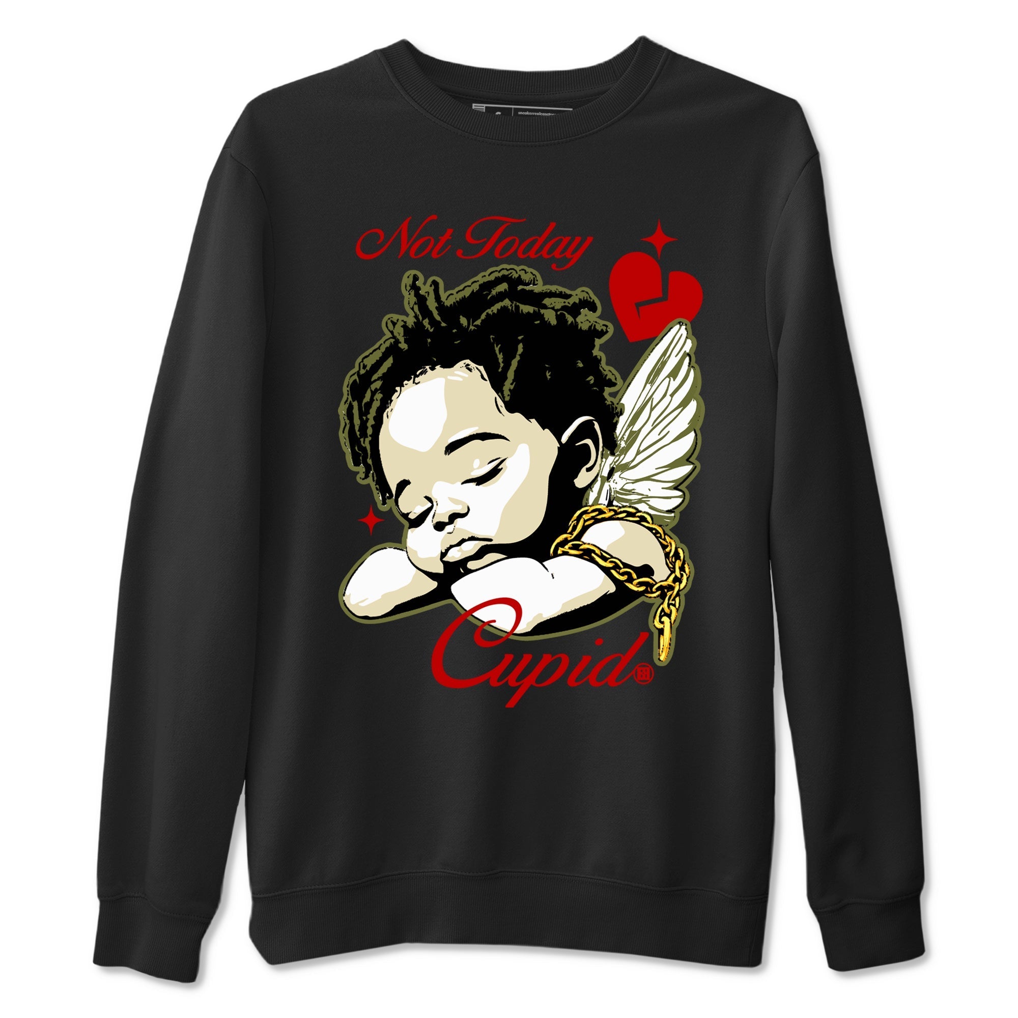 Not Today Cupid snkmatch Tees - Air Jordan 1 Travis Scott Medium Olive