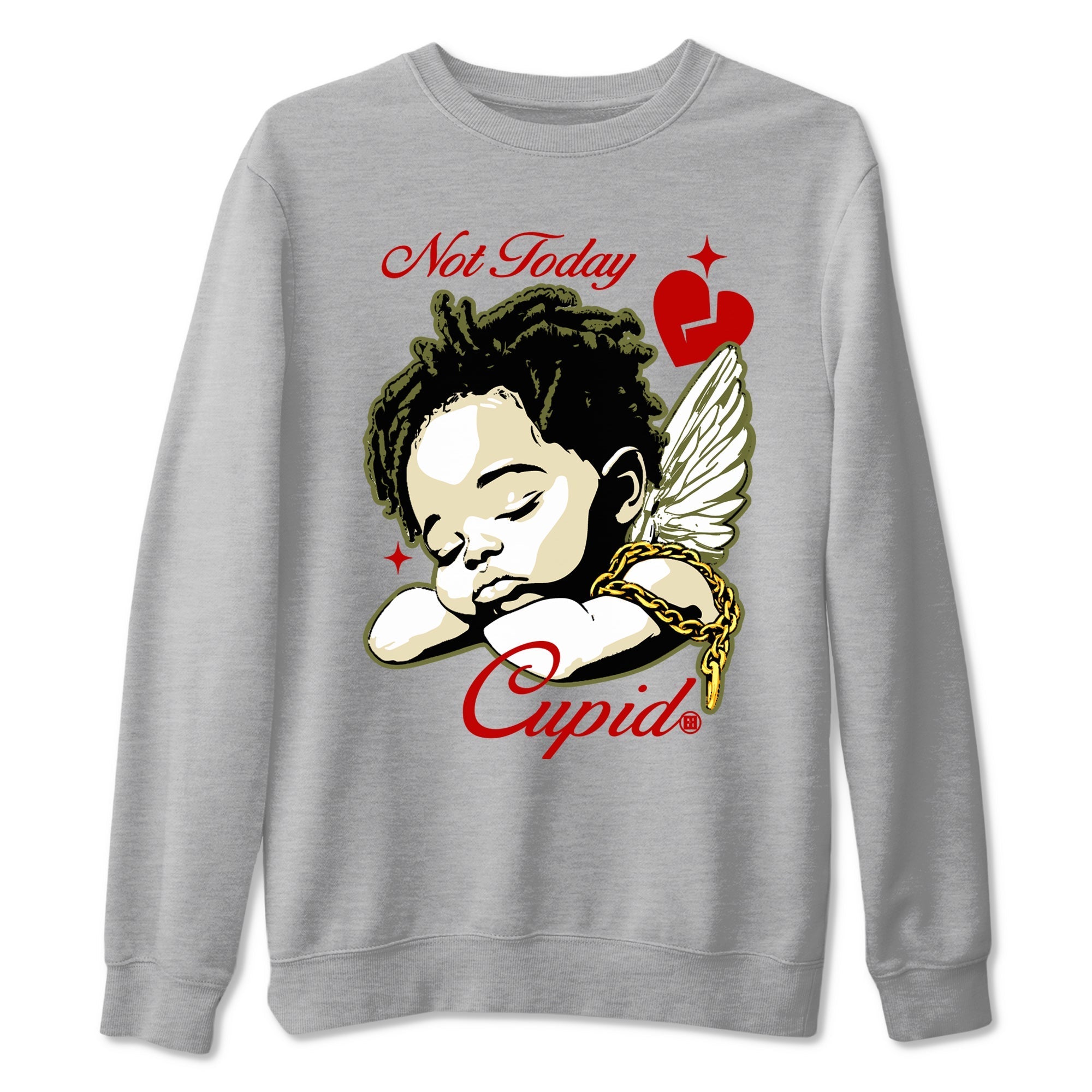 Not Today Cupid snkmatch Tees - Air Jordan 1 Travis Scott Medium Olive