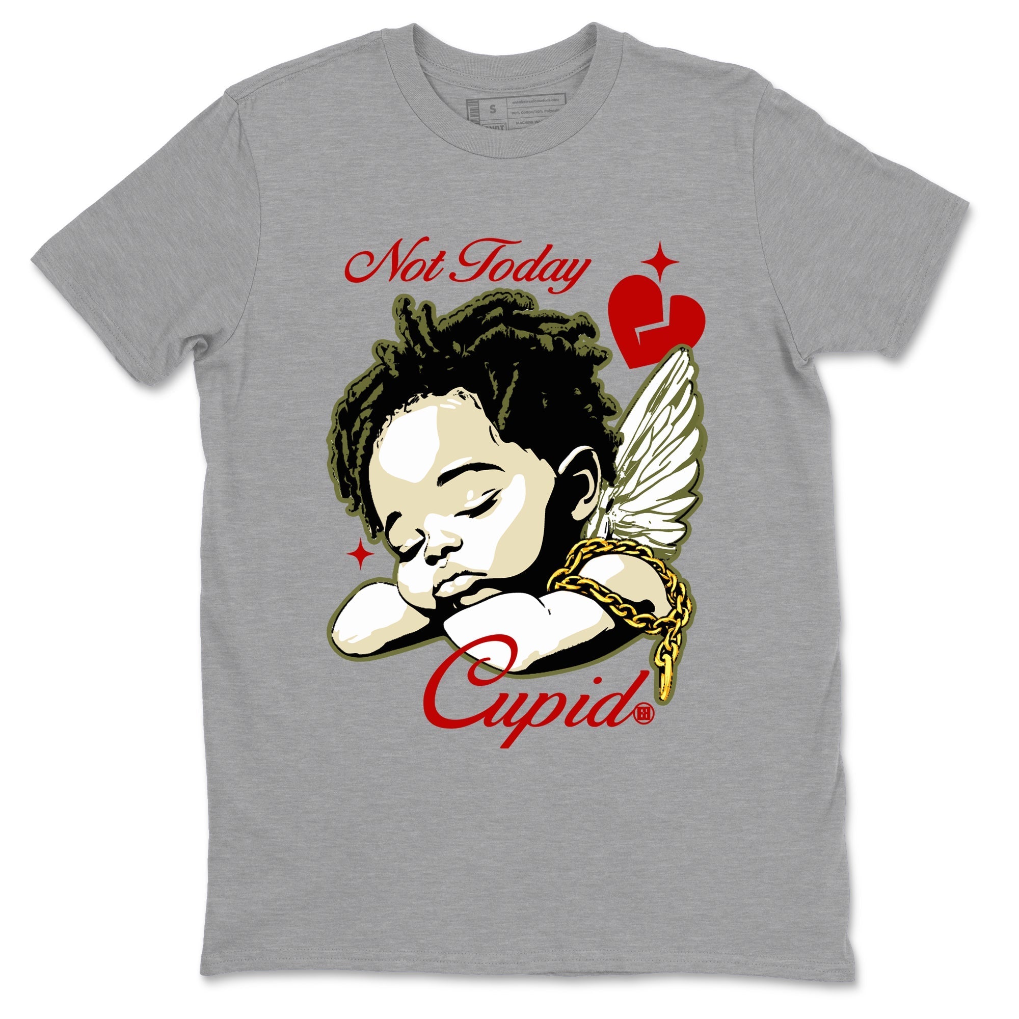 Not Today Cupid snkmatch Tees - Air Jordan 1 Travis Scott Medium Olive