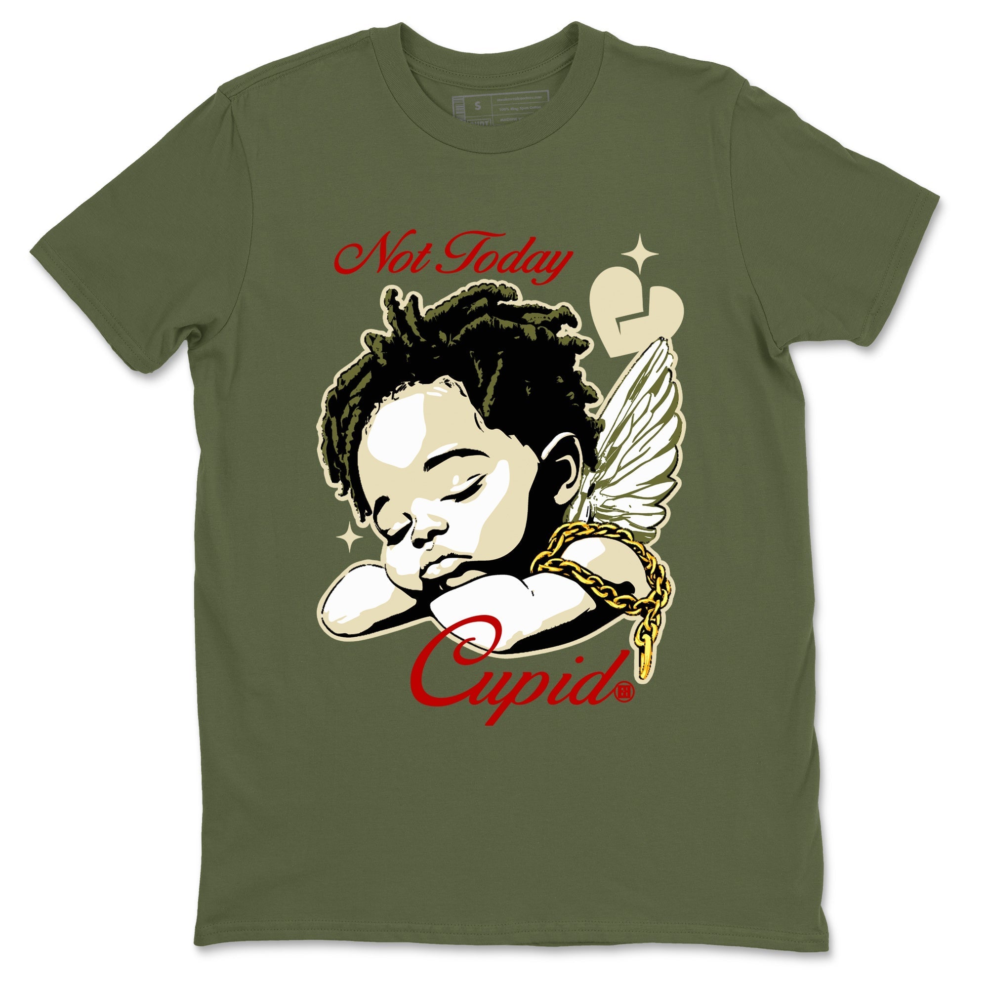 Not Today Cupid snkmatch Tees - Air Jordan 1 Travis Scott Medium Olive