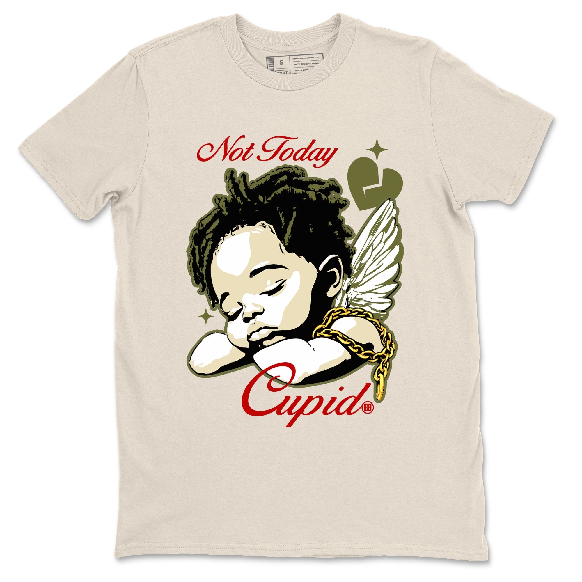 Not Today Cupid snkmatch Tees - Air Jordan 1 Travis Scott Medium Olive