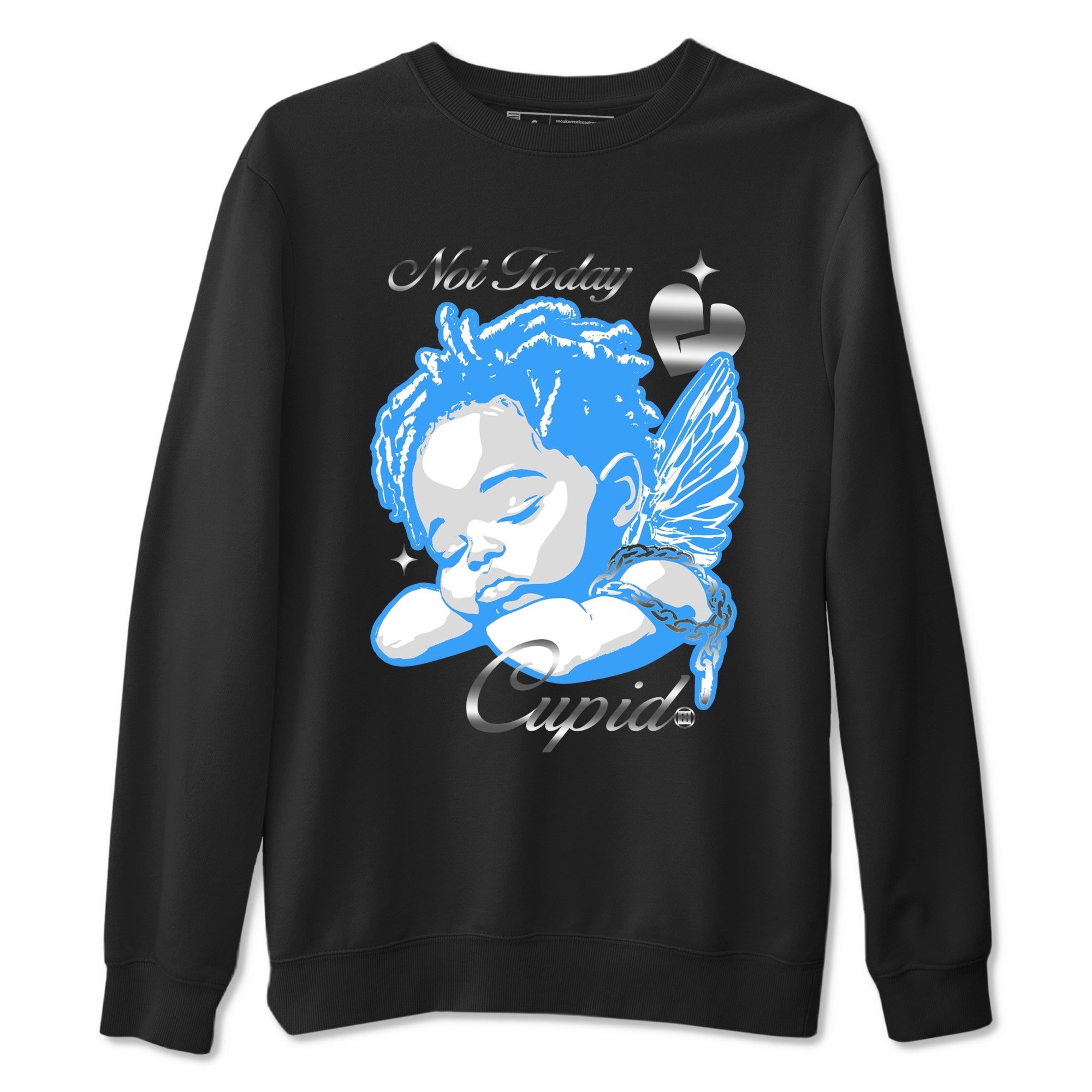 Not Today Cupid snkmatch Tees - Air Jordan 12 White and University Blue