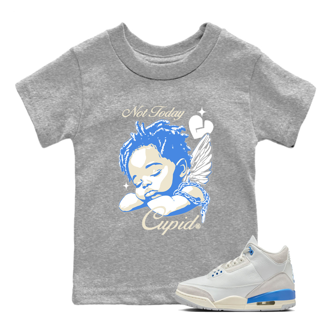 Not Today Cupid snkmatch Tees Kids - Air Jordan 3 Lucky Shorts