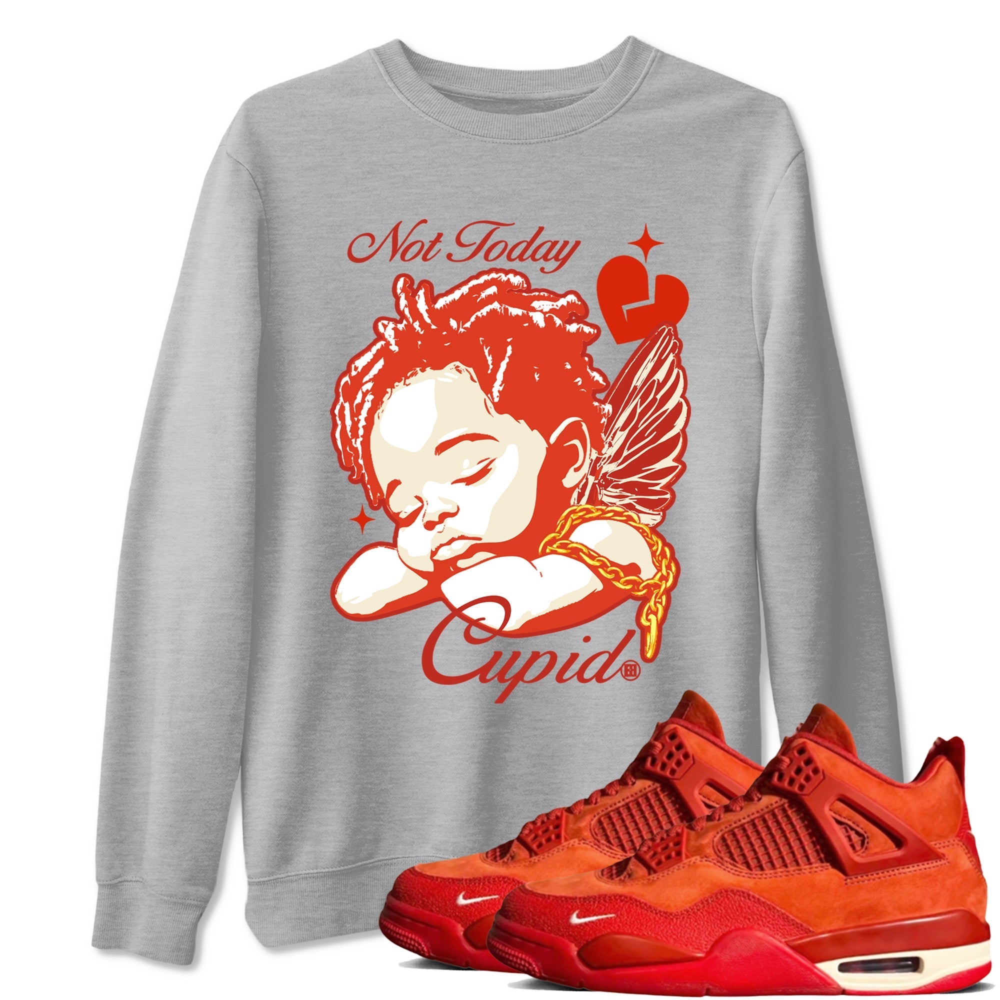 Not Today Cupid snkmatch Tees - Air Jordan 4 Brick By Brick