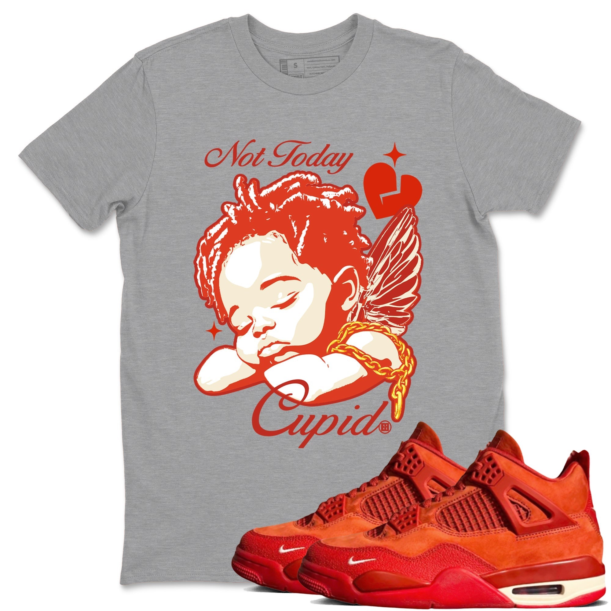 Not Today Cupid snkmatch Tees - Air Jordan 4 Brick By Brick