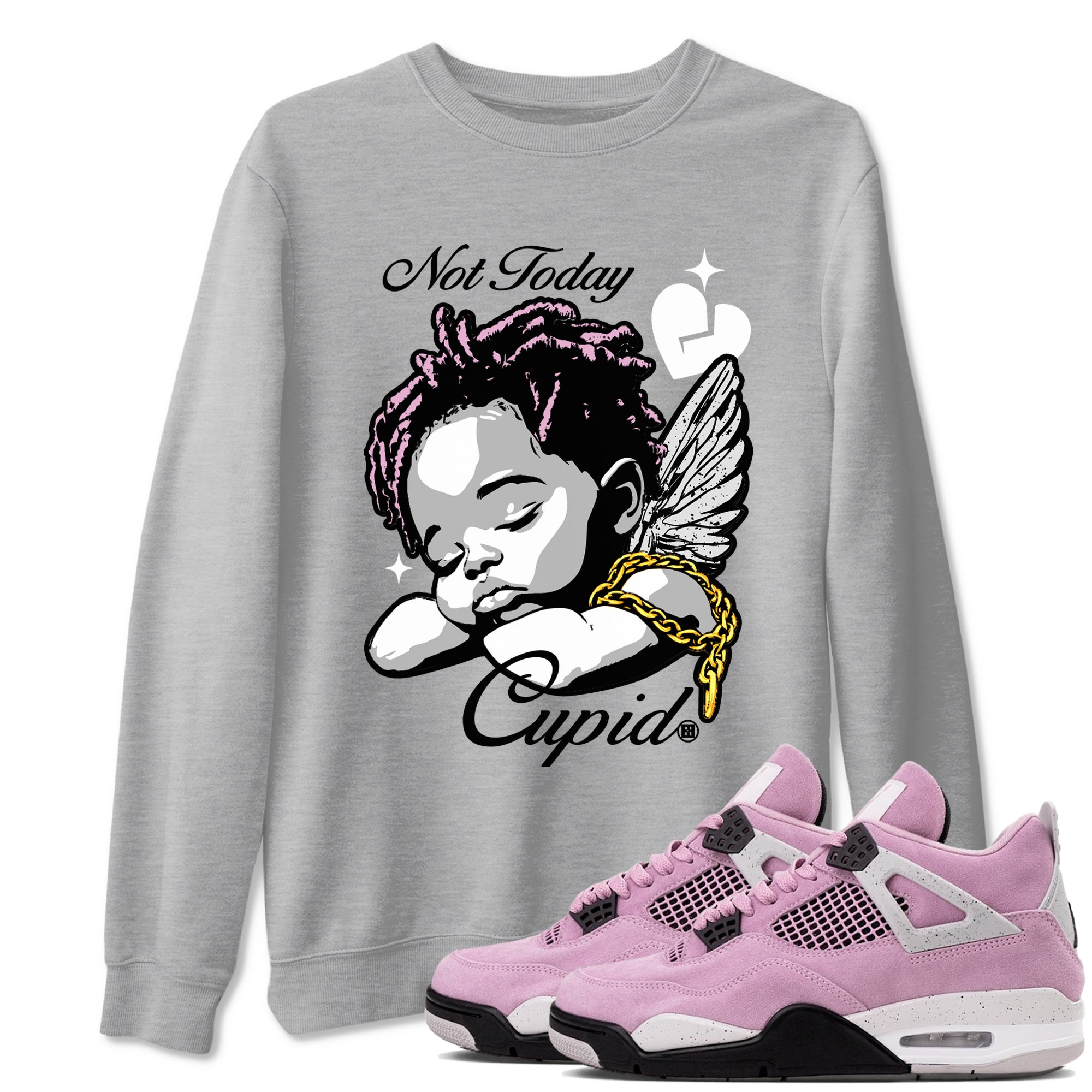 Not Today Cupid snkmatch Tees - Air Jordan 4 Orchid