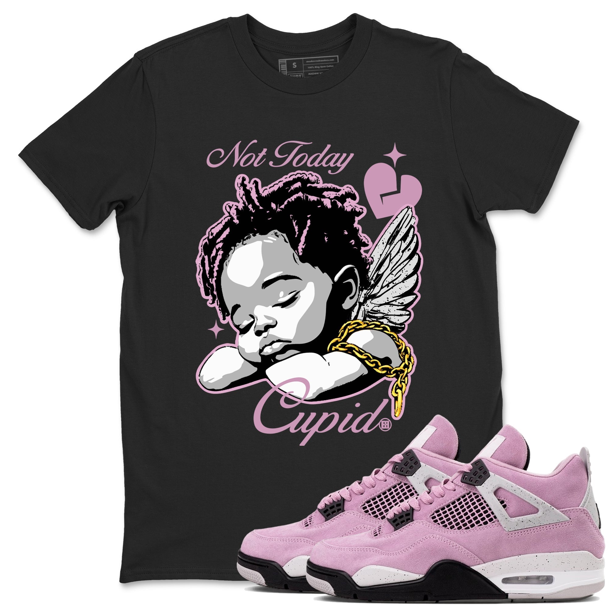 Not Today Cupid snkmatch Tees - Air Jordan 4 Orchid