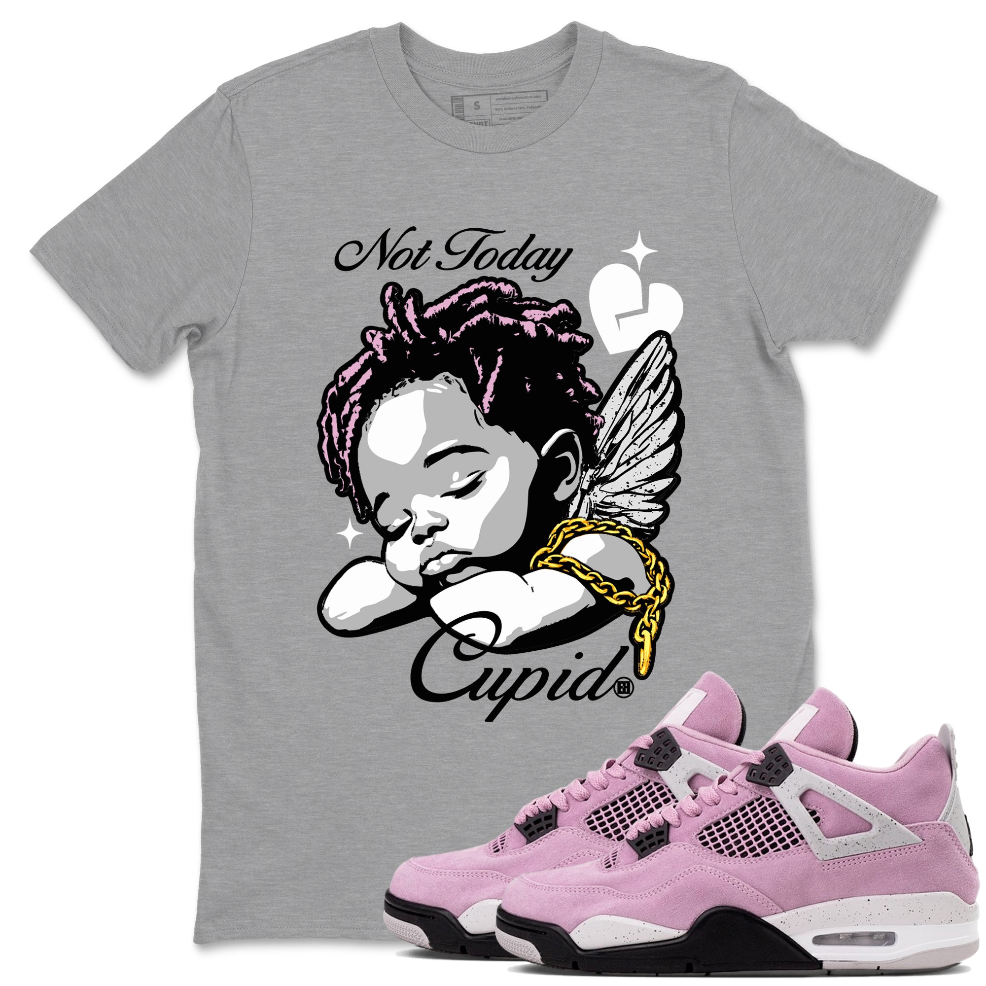 Not Today Cupid snkmatch Tees - Air Jordan 4 Orchid
