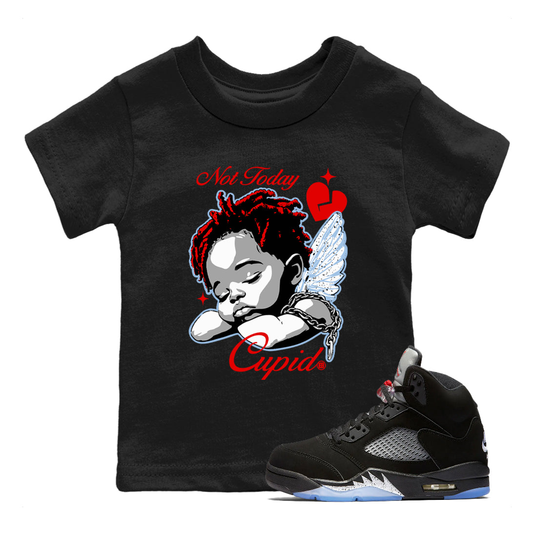Not Today Cupid snkmatch Tees Kids - Air Jordan 5 Reimagined